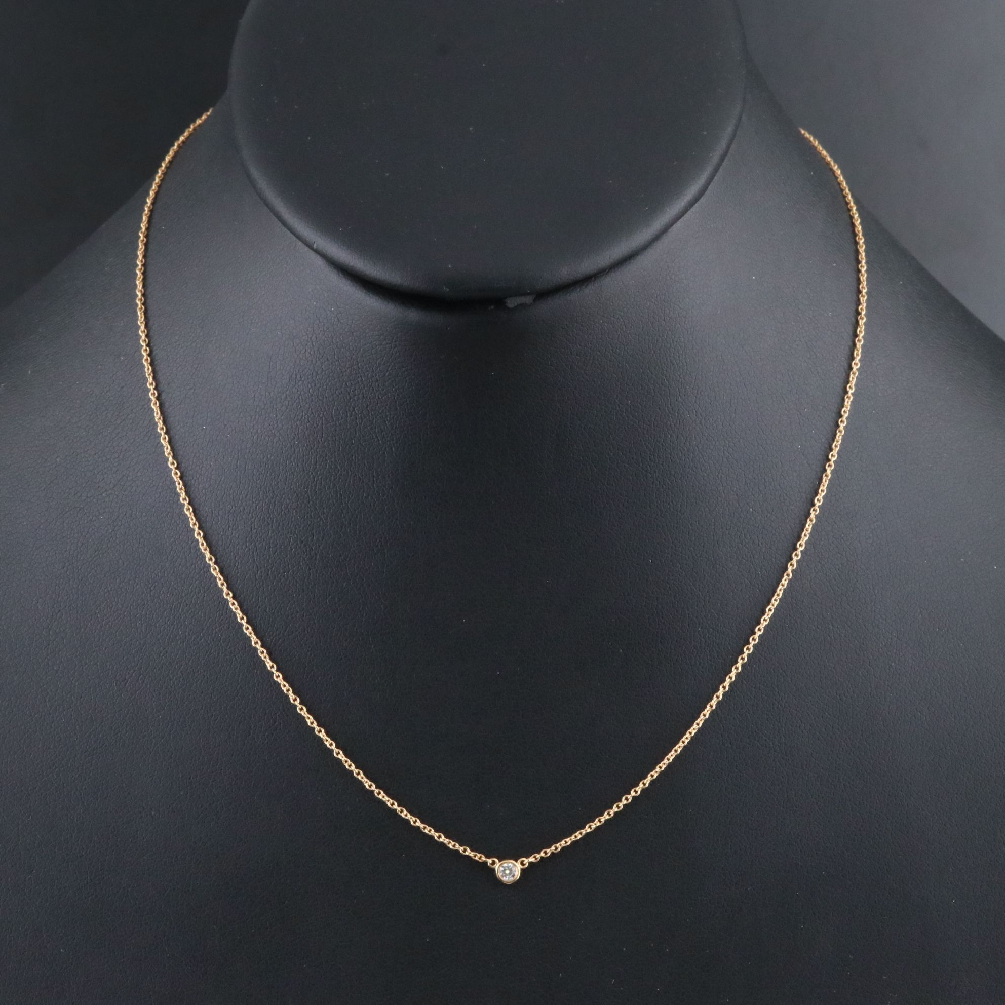 Elsa Peretti for Tiffany & Co. 18K Diamond Solitaire Necklace