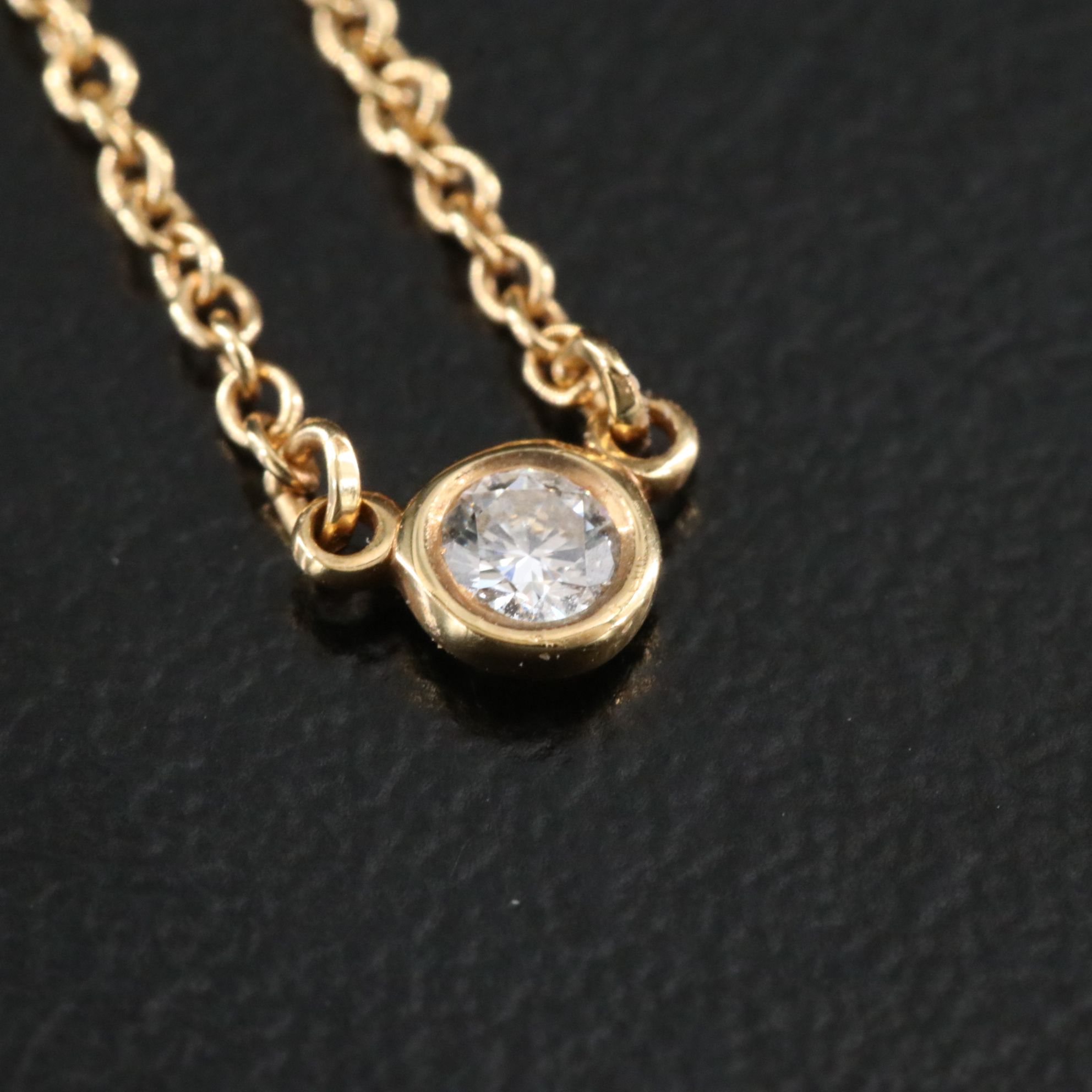 Elsa Peretti for Tiffany & Co. 18K Diamond Solitaire Necklace