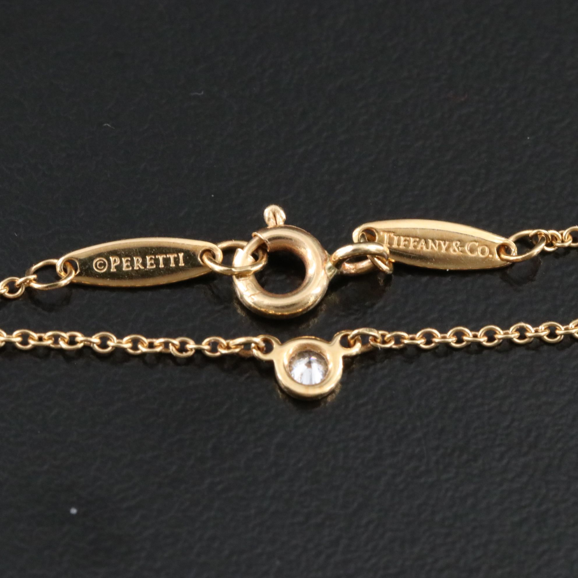 Elsa Peretti for Tiffany & Co. 18K Diamond Solitaire Necklace