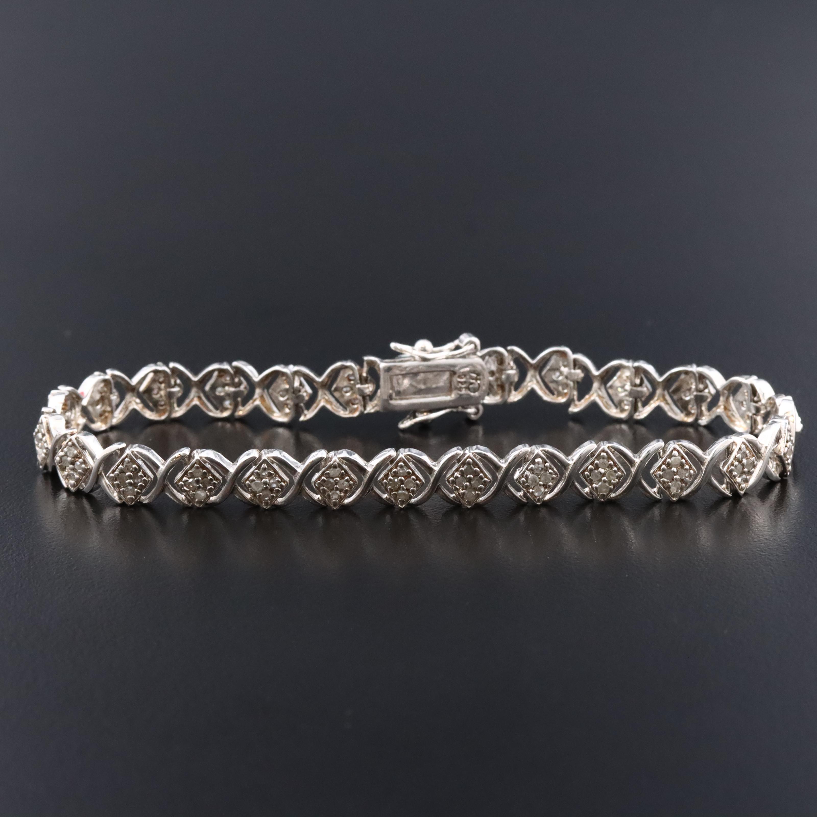 Sterling Diamond Bracelet