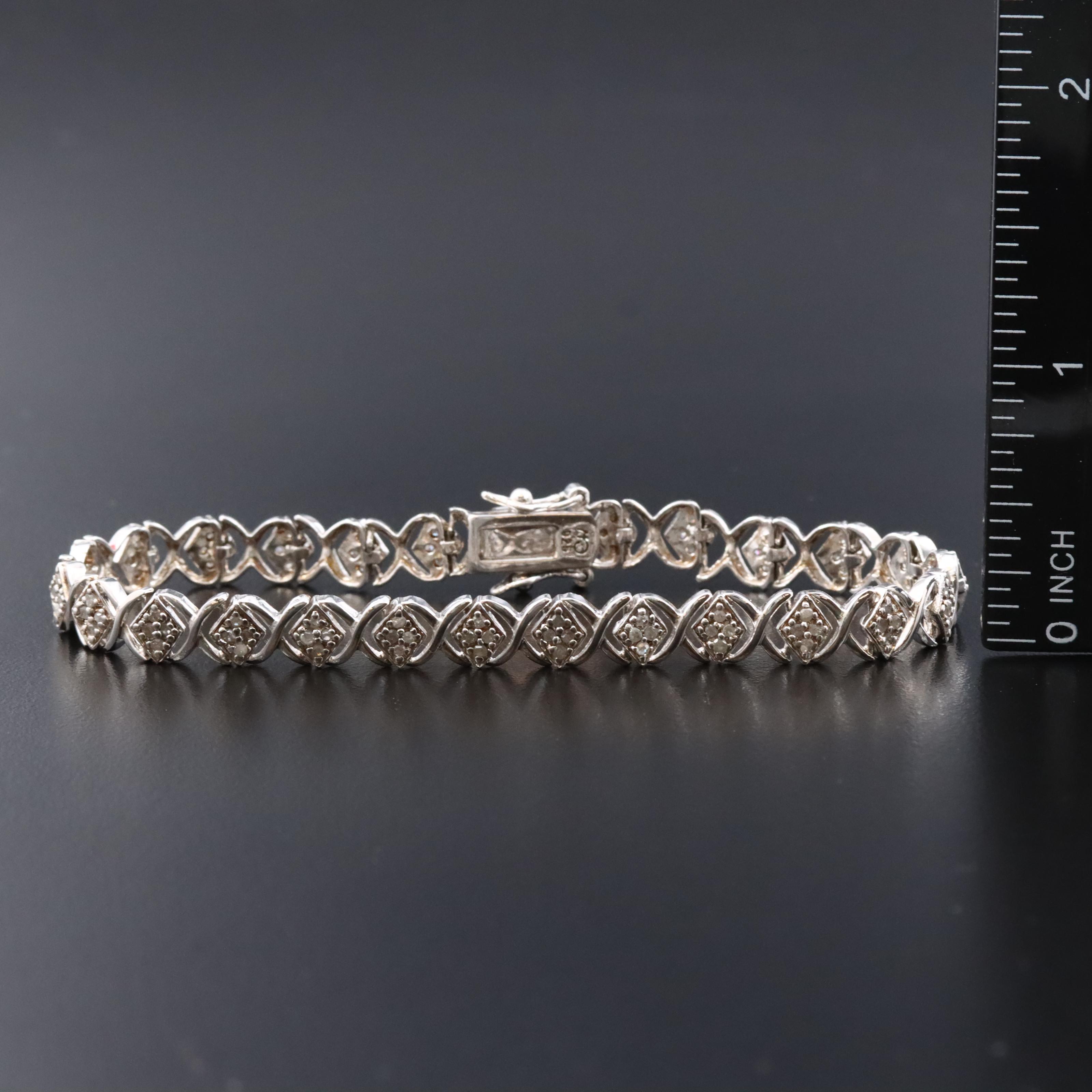 Sterling Diamond Bracelet