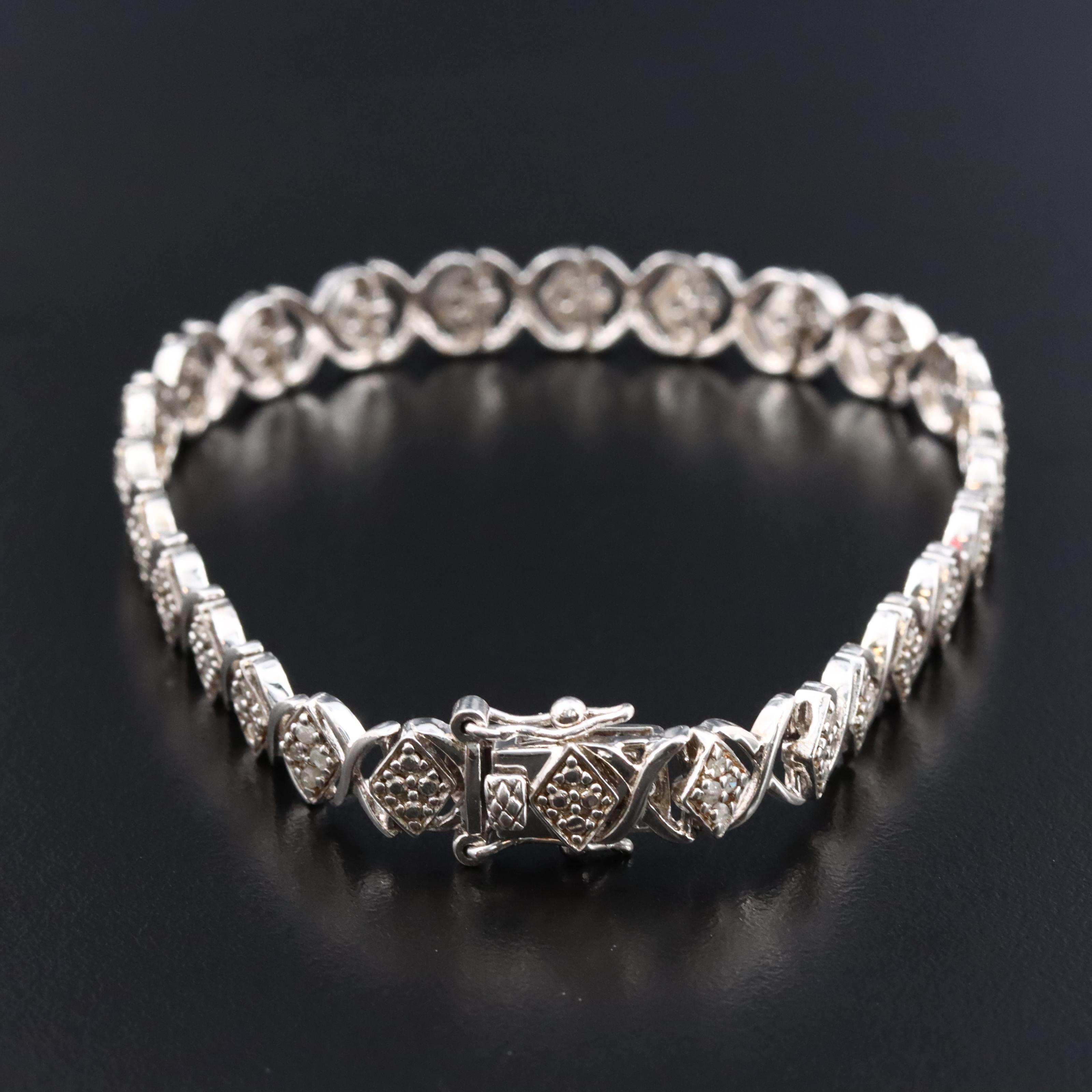Sterling Diamond Bracelet