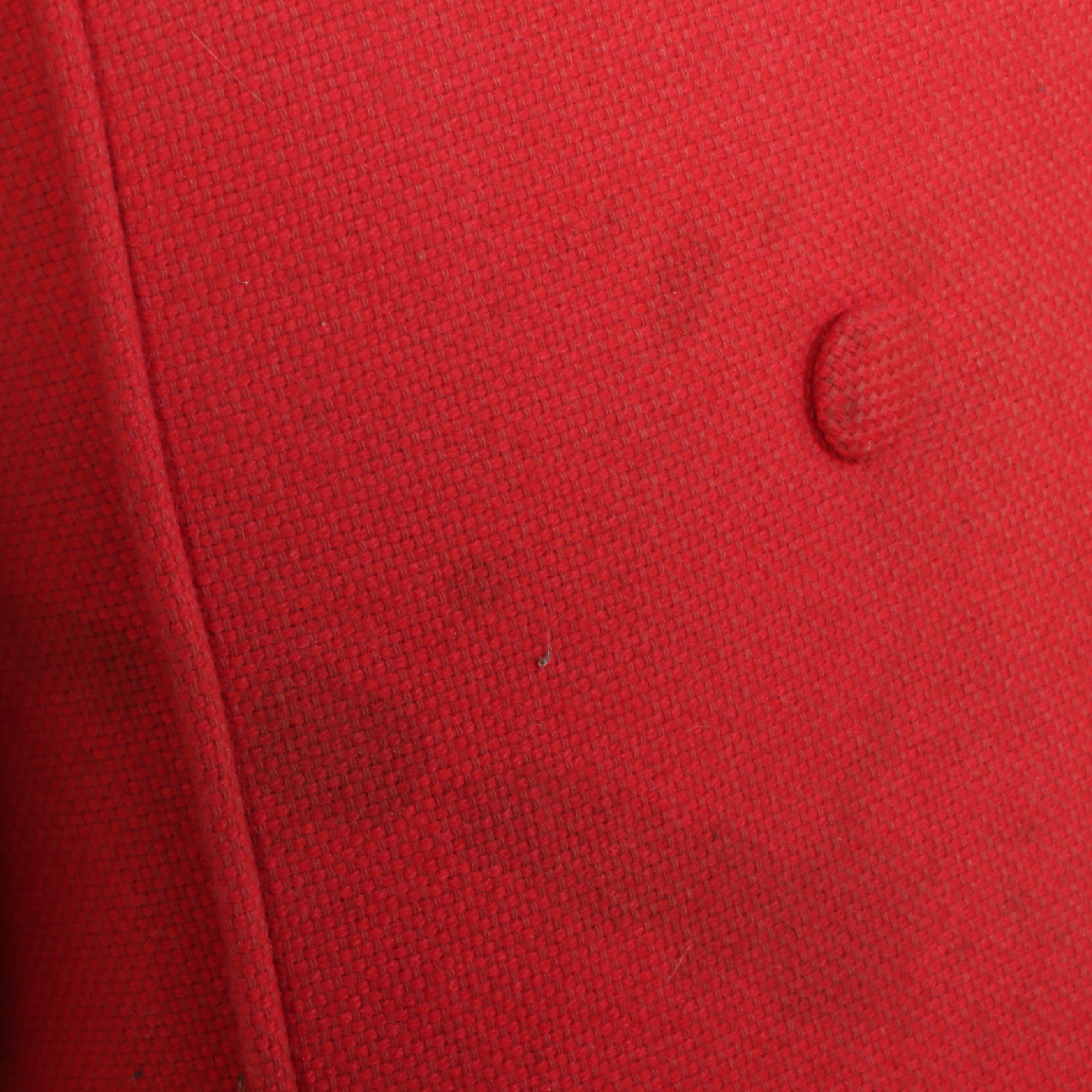 Colonial Revival Maple Sofa, Stationary Rocker, and Armchair, Late 20th Century