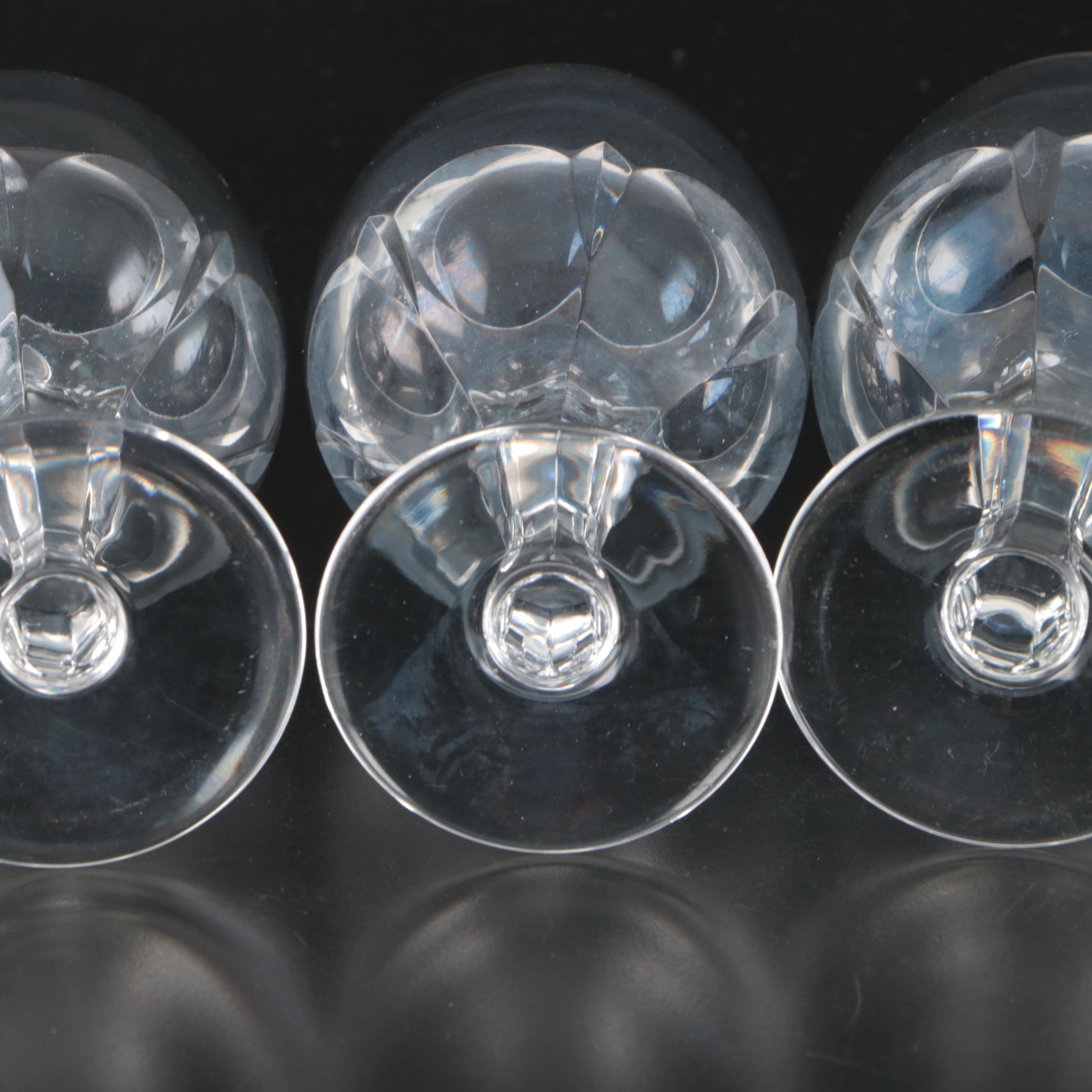 Crystal Pitcher with Other Wine Glasses and Water Goblets