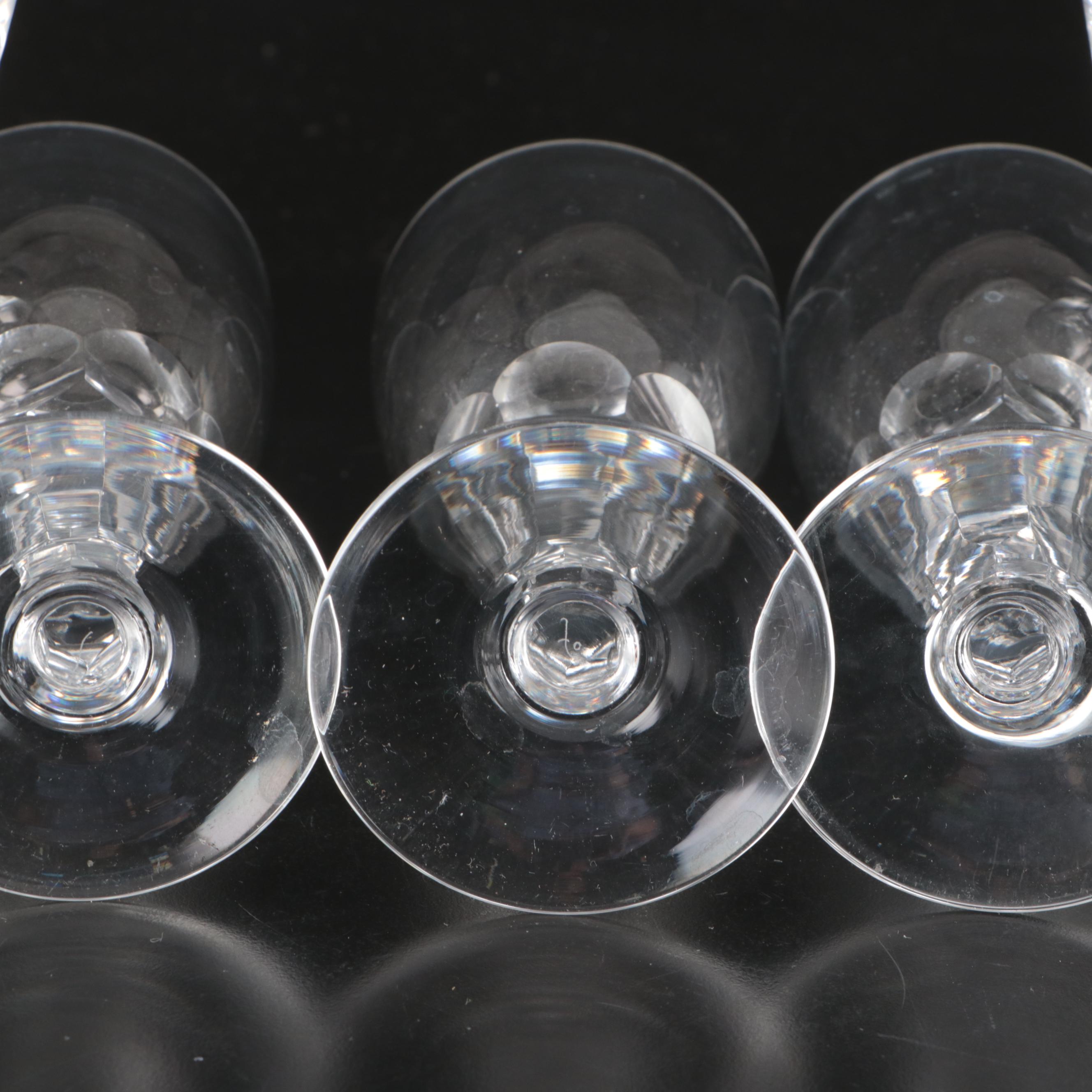 Crystal Pitcher with Other Wine Glasses and Water Goblets