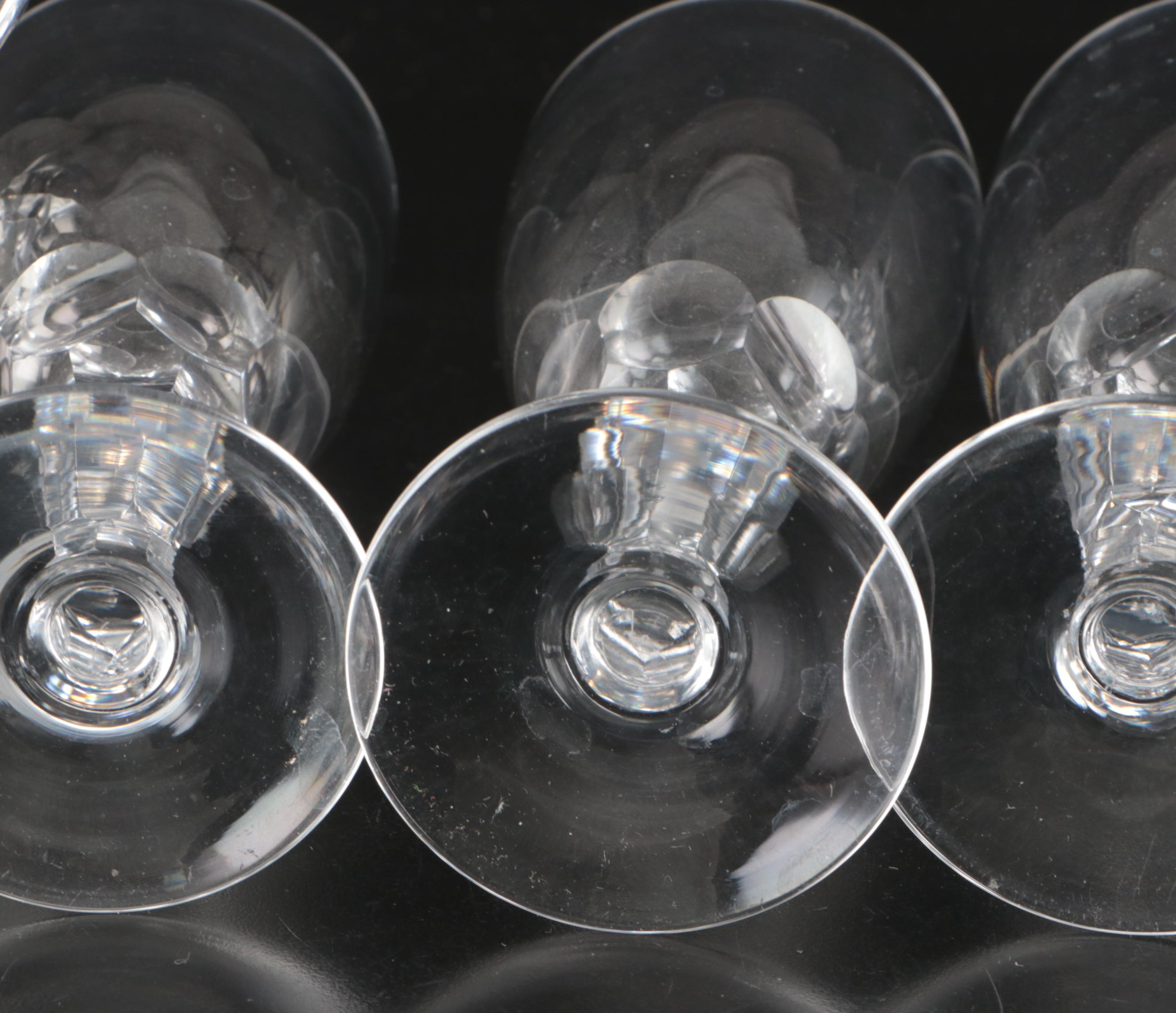 Crystal Pitcher with Other Wine Glasses and Water Goblets