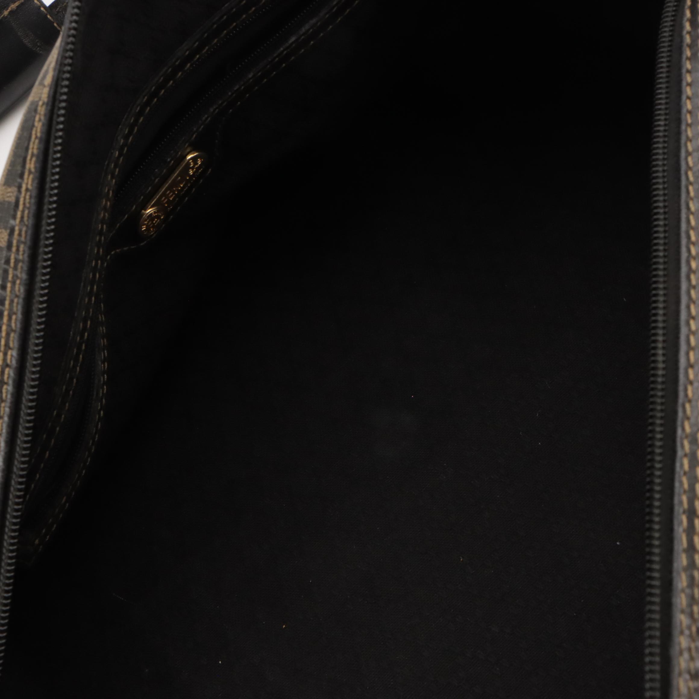 Fendi Cabin Baggage Duffle Bag in Zucca Canvas and Leather Trim