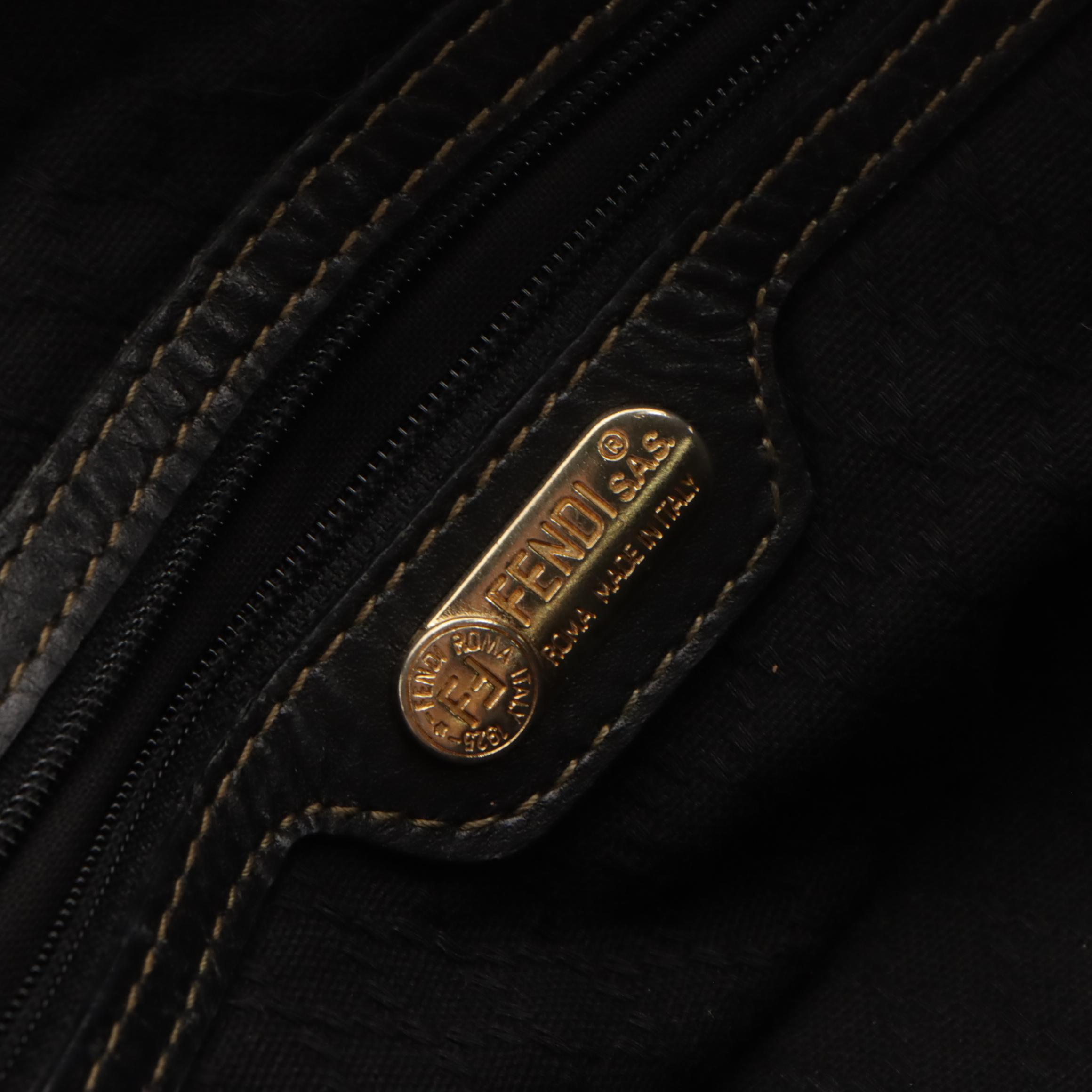 Fendi Cabin Baggage Duffle Bag in Zucca Canvas and Leather Trim