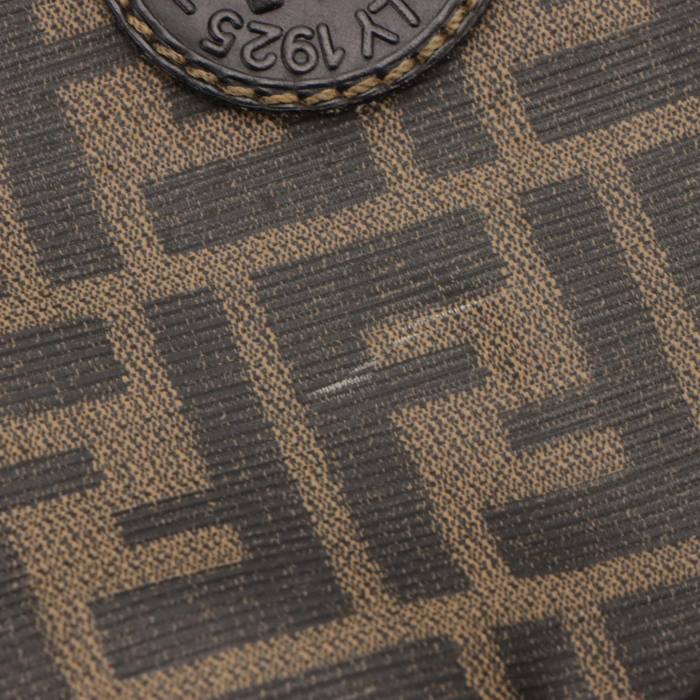 Fendi Cabin Baggage Duffle Bag in Zucca Canvas and Leather Trim