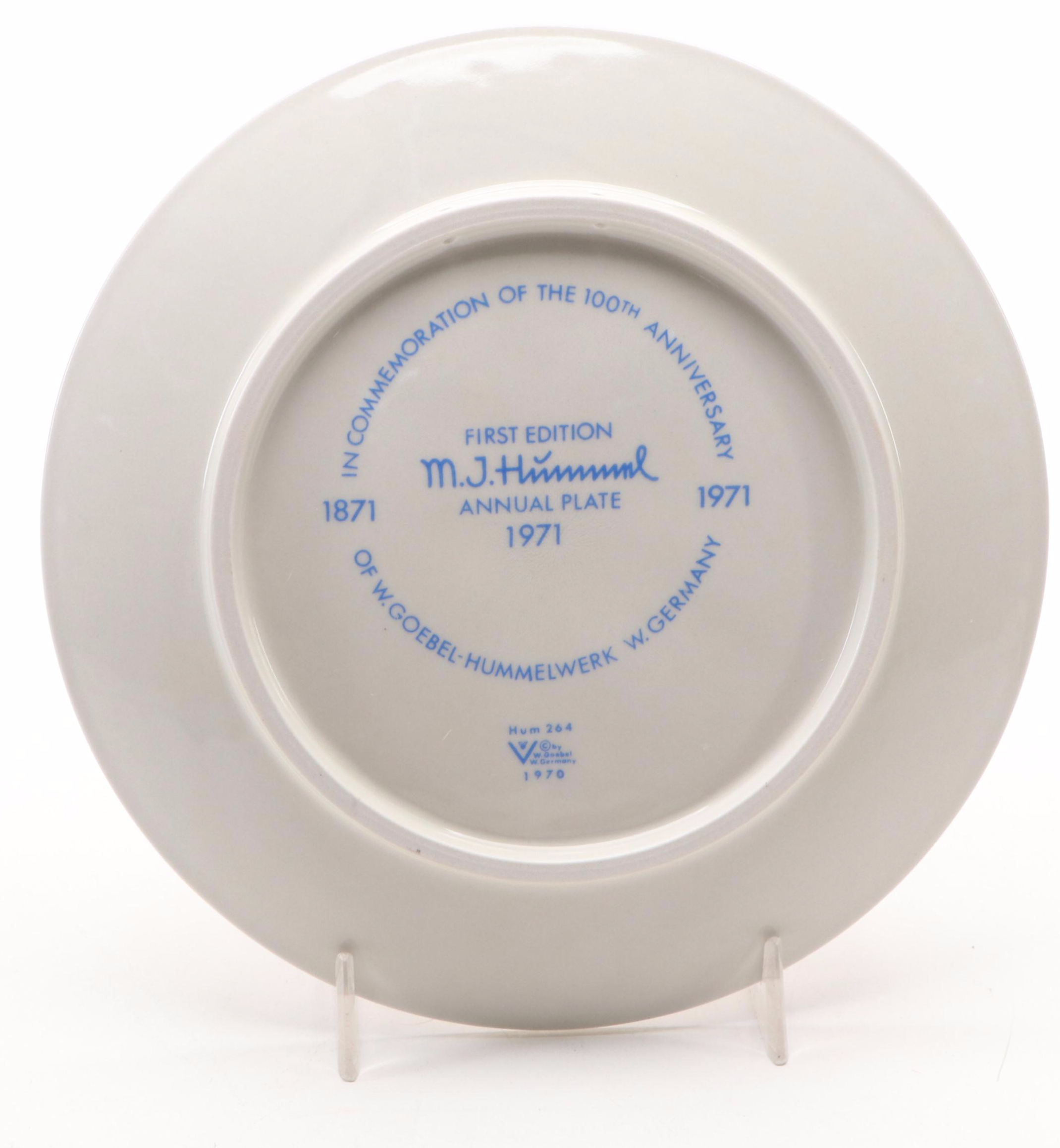 Goebel "Heavenly Angel" with Other Porcelain Annual Plates, 1971-1973