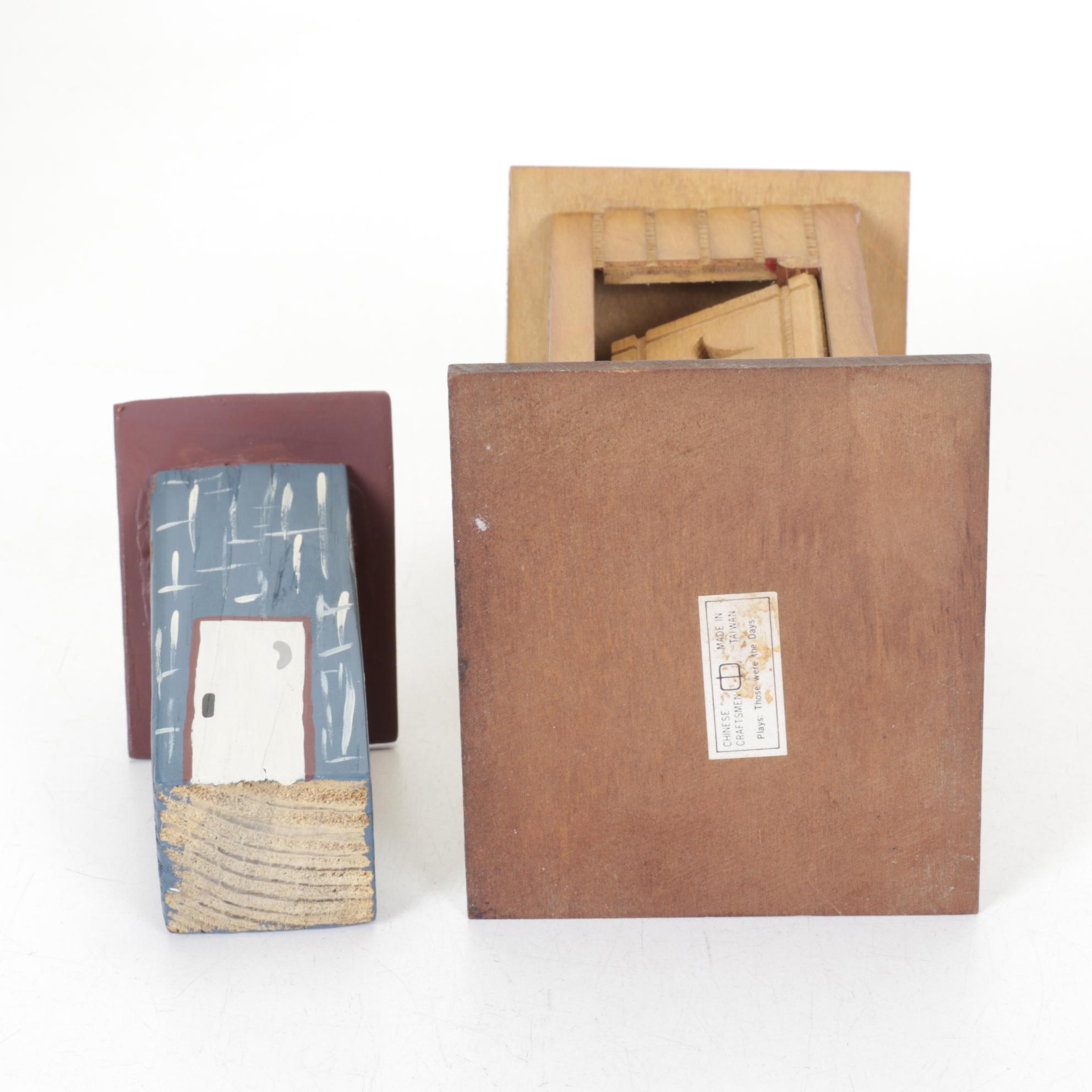 Hand-Painted Outhouse Motif Jug, Figurines & More