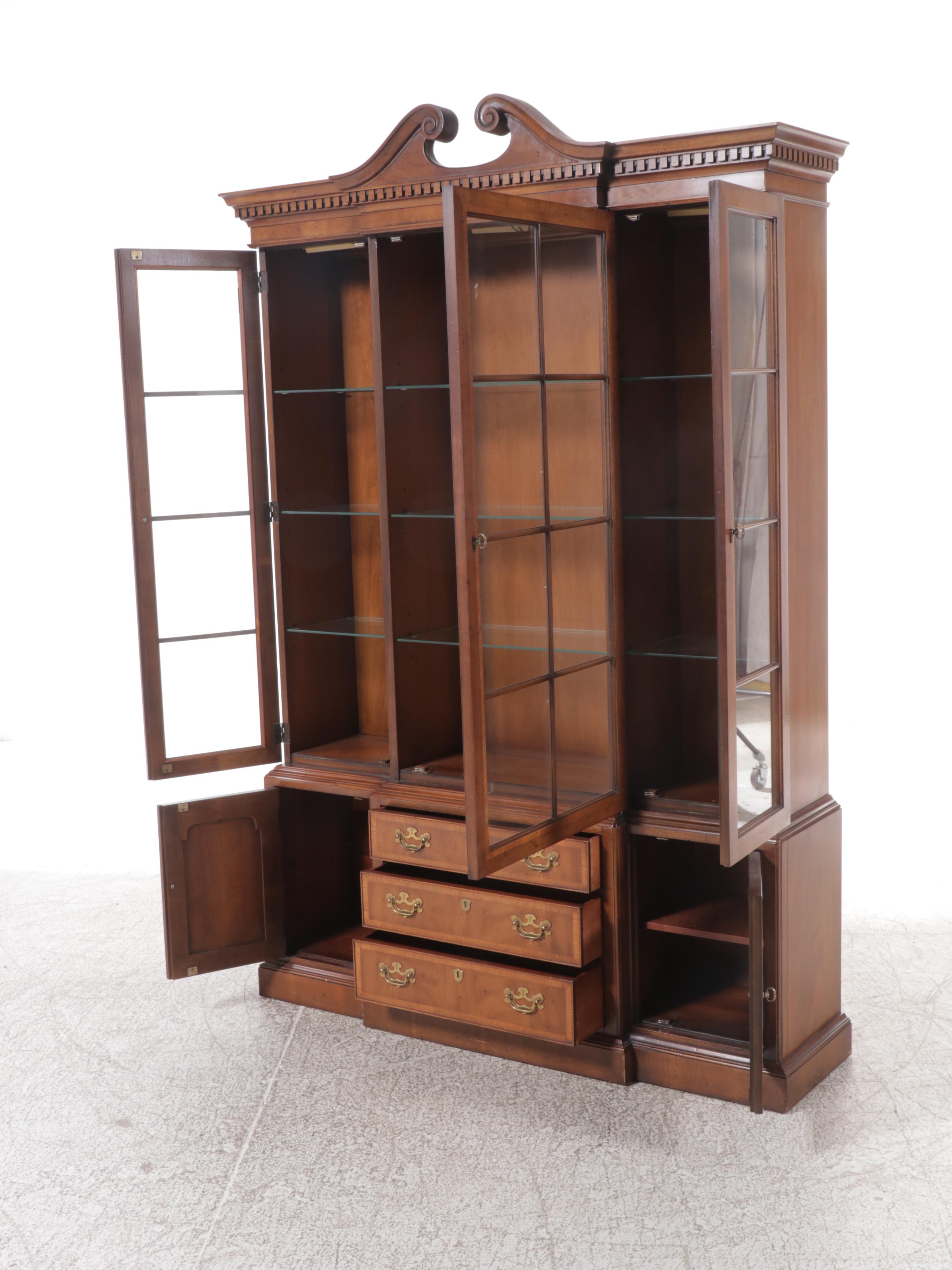 Henredon "18th Century Portfolio" Walnut China Cabinet