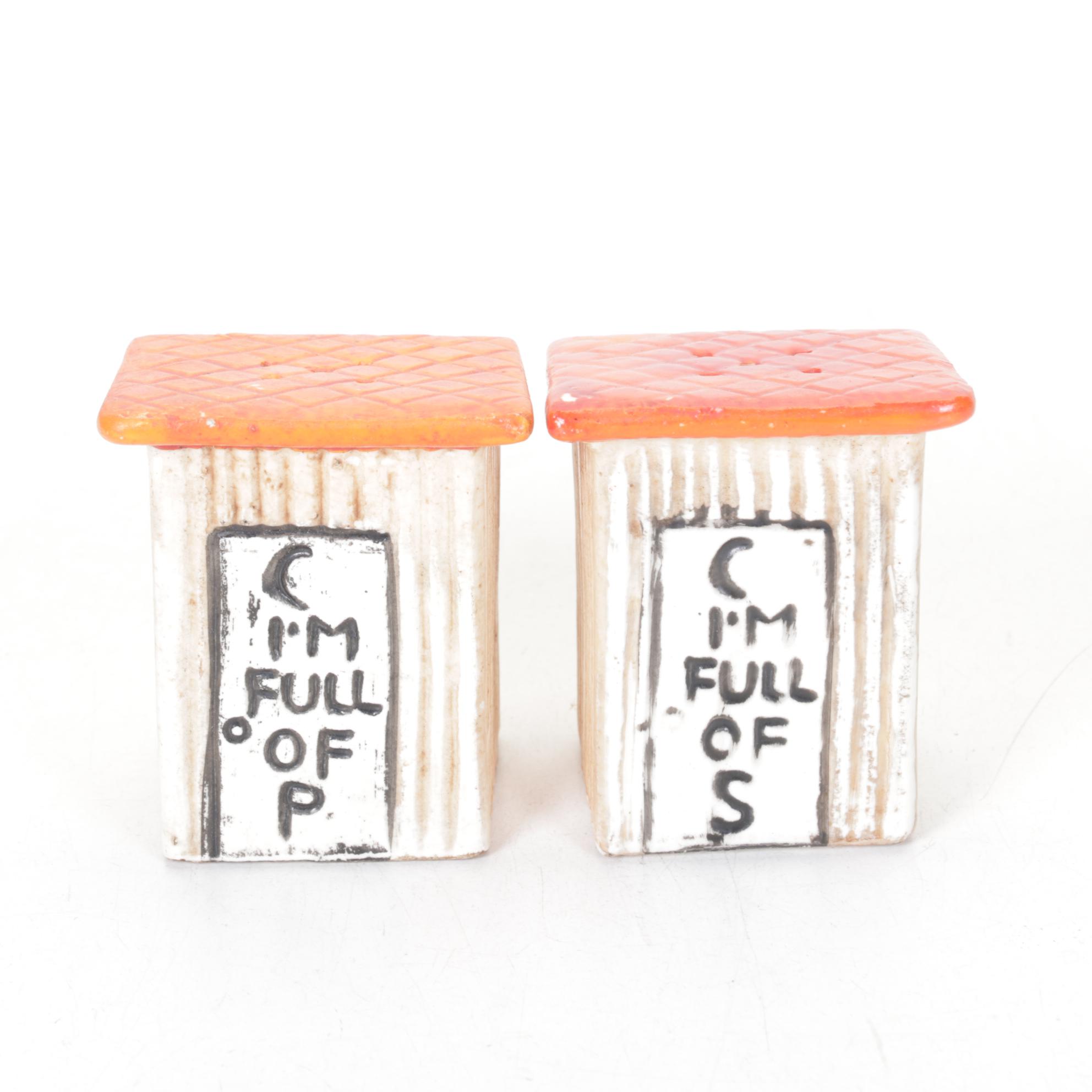 Hand-Painted Outhouse Motif Jug, Figurines & More