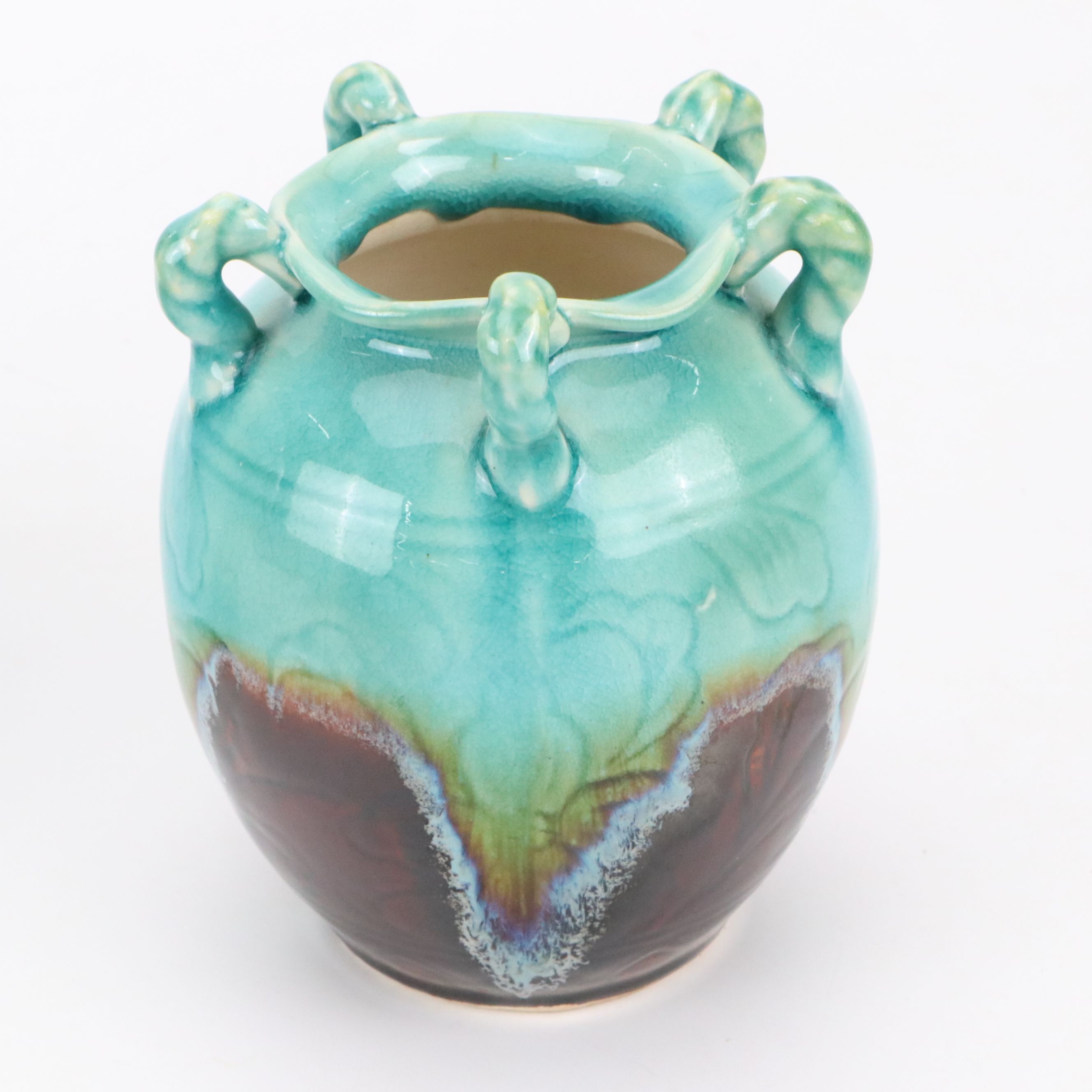 Celadon Ceramic Art Vases and Haeger Bowl
