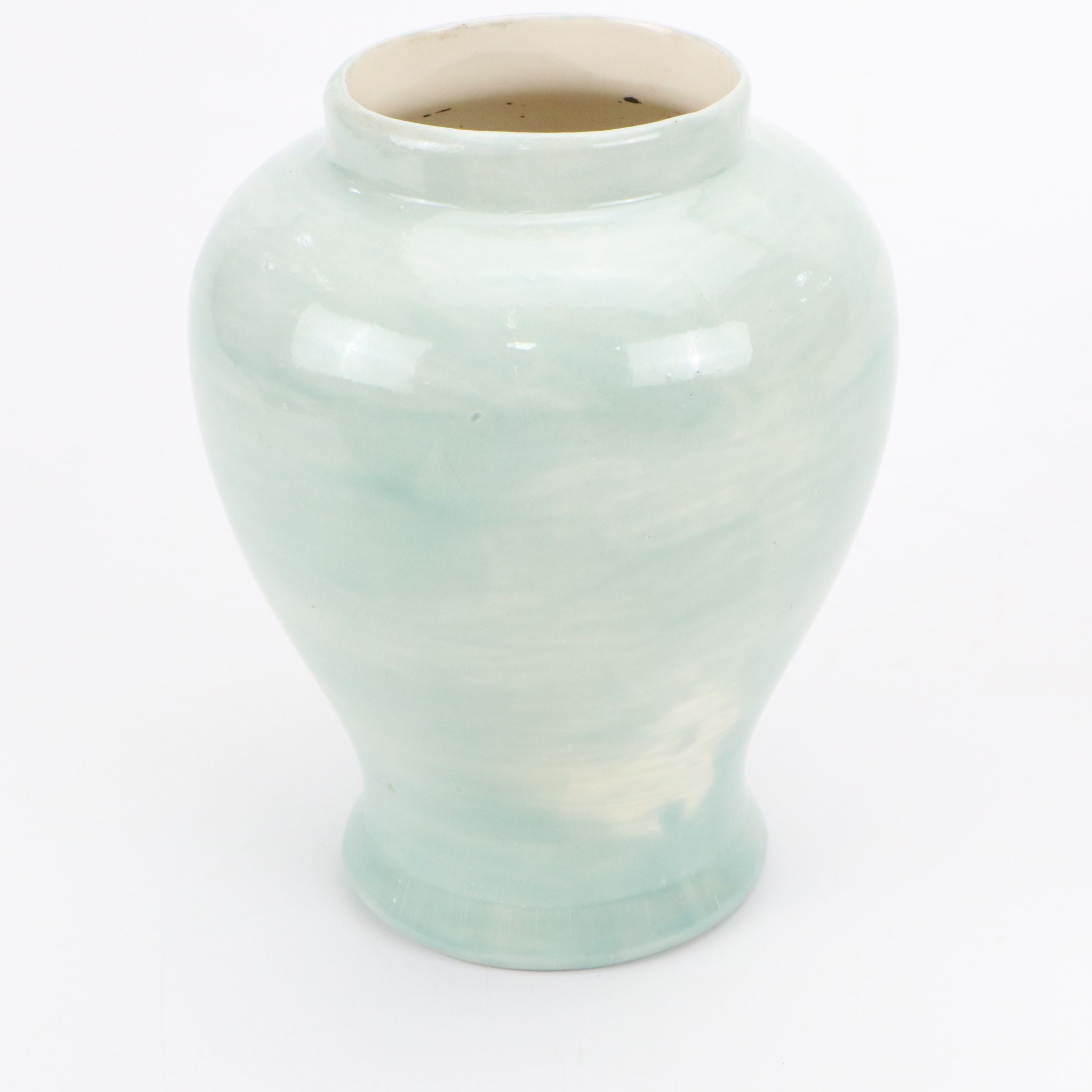 Celadon Ceramic Art Vases and Haeger Bowl