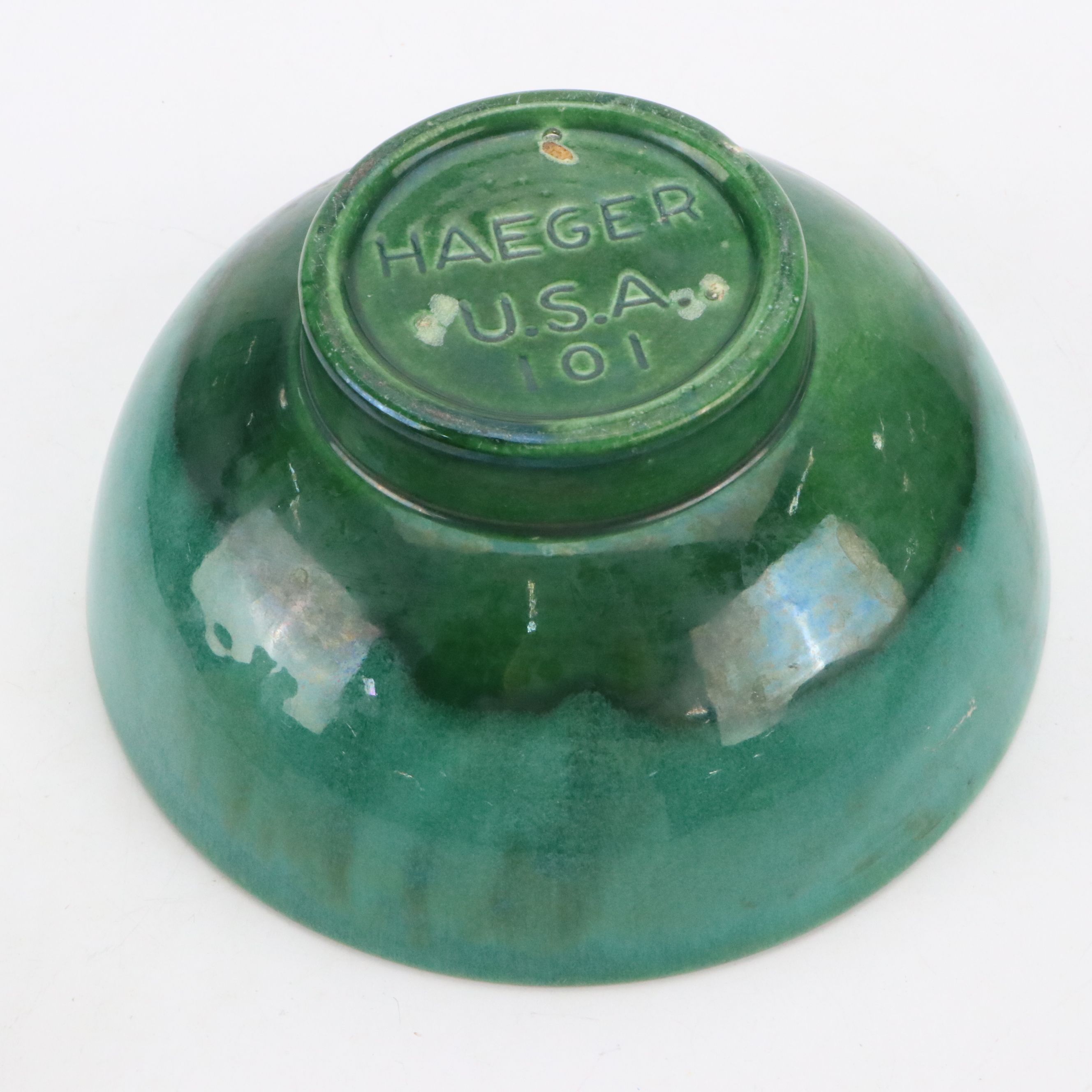 Celadon Ceramic Art Vases and Haeger Bowl