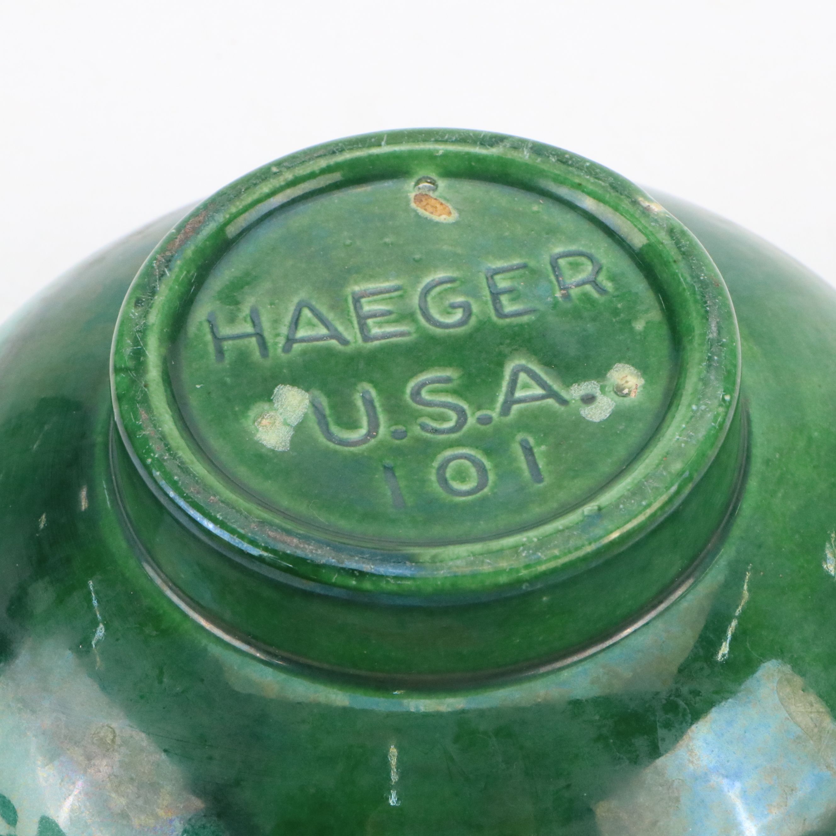 Celadon Ceramic Art Vases and Haeger Bowl