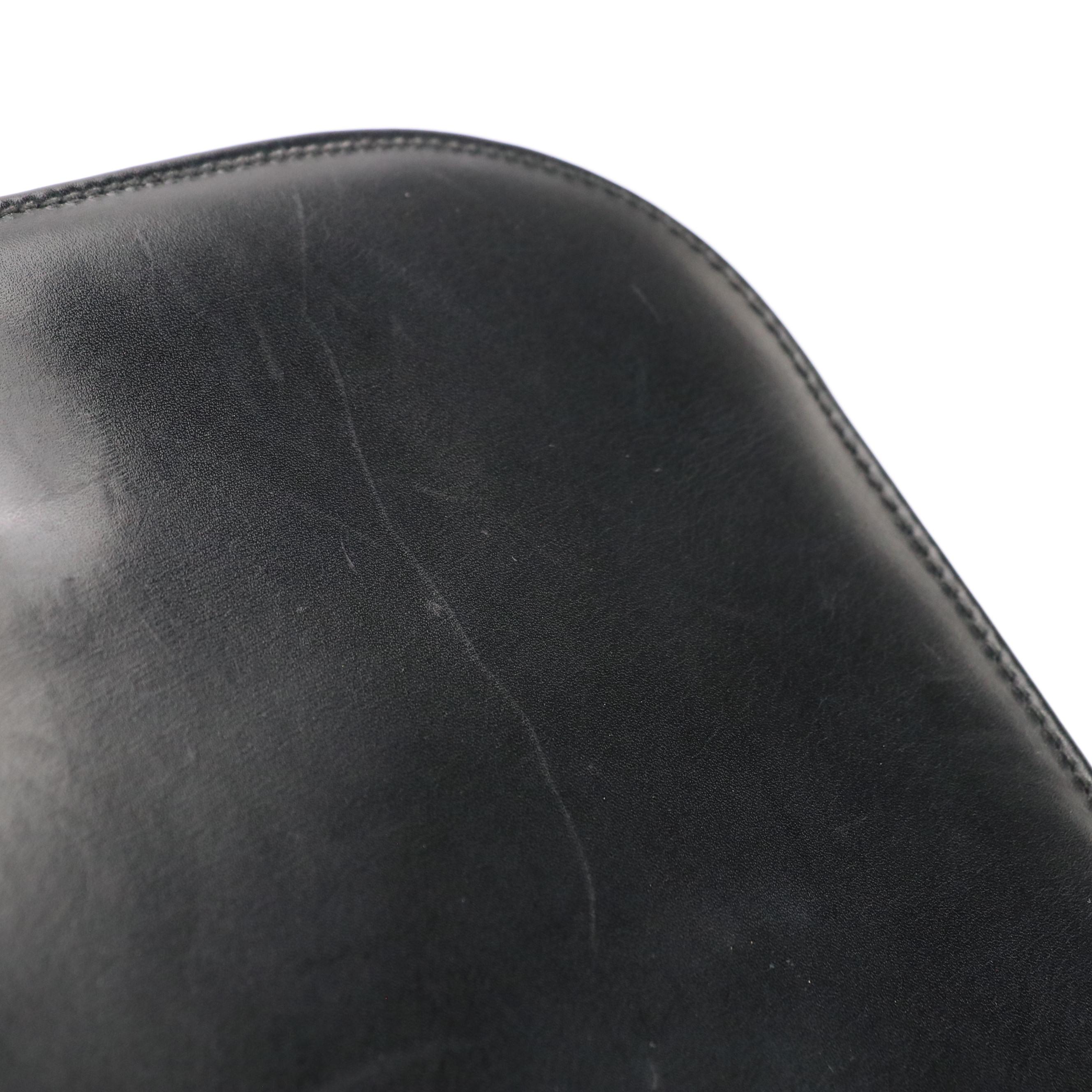 Salvatore Ferragamo Gancini Closure Chain Link Crossbody Bag in Black Leather