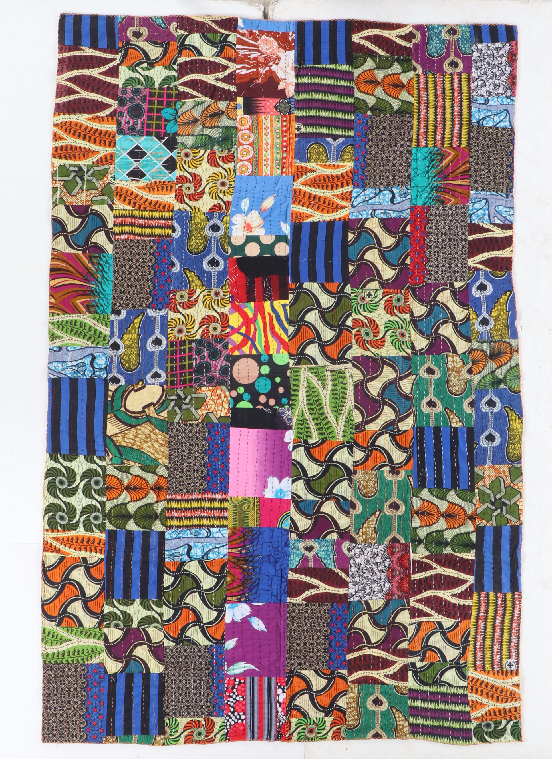 Indian Kantha Quilt Hand-Stitched Coverlets and Accent Pillows