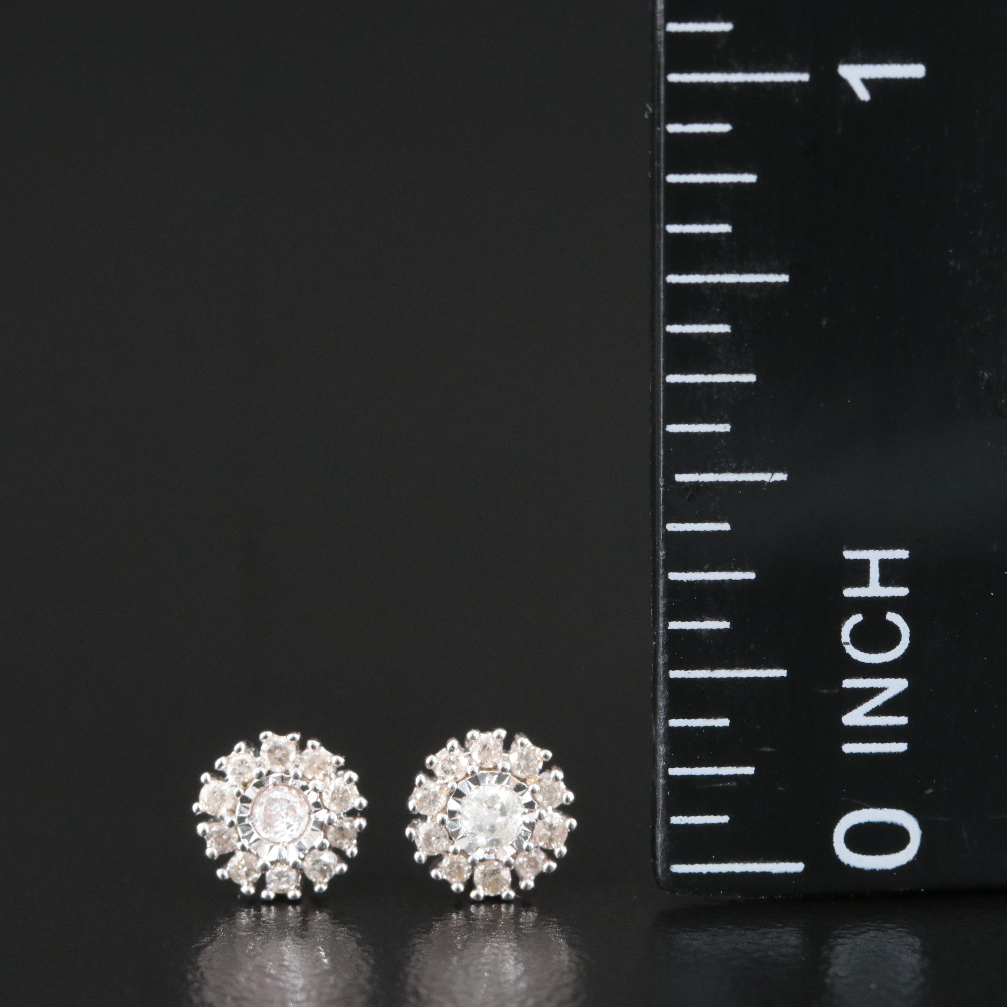 Sterling and Diamond Earrings