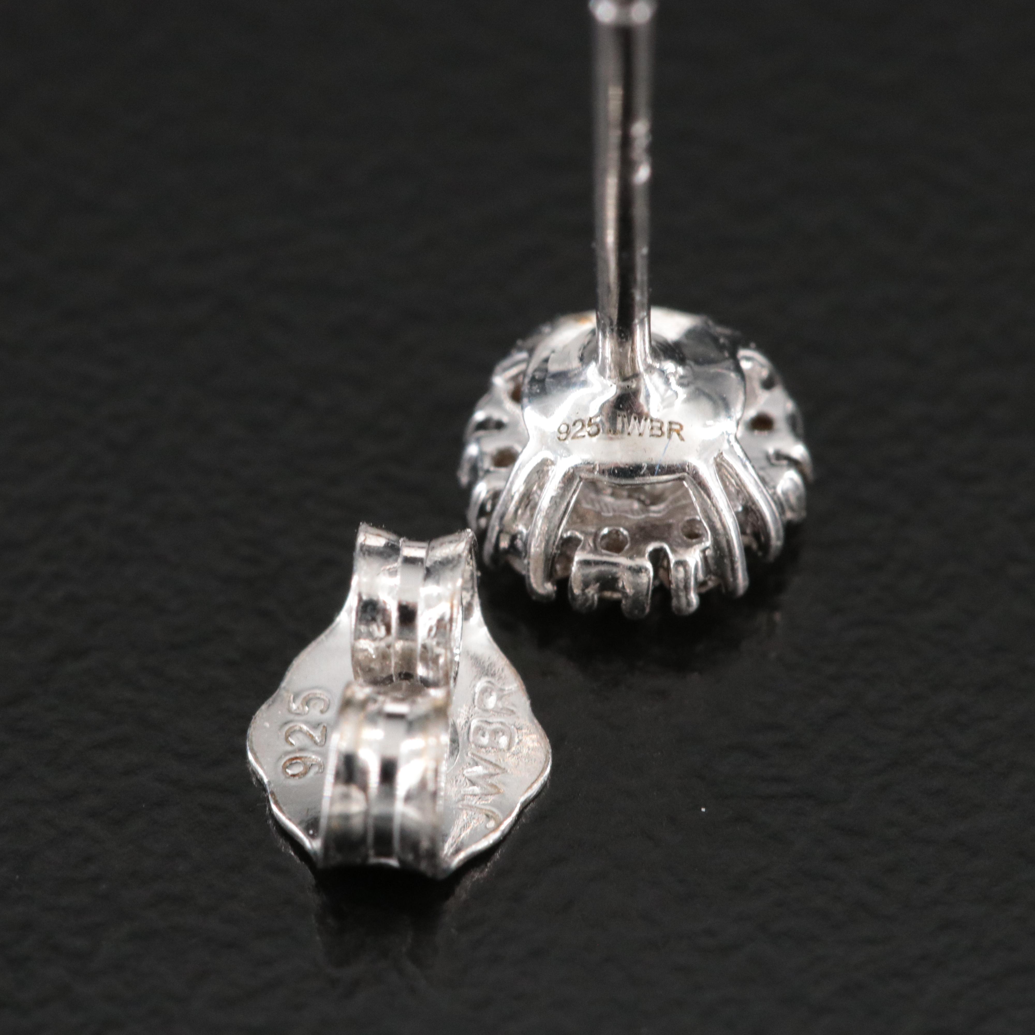 Sterling and Diamond Earrings