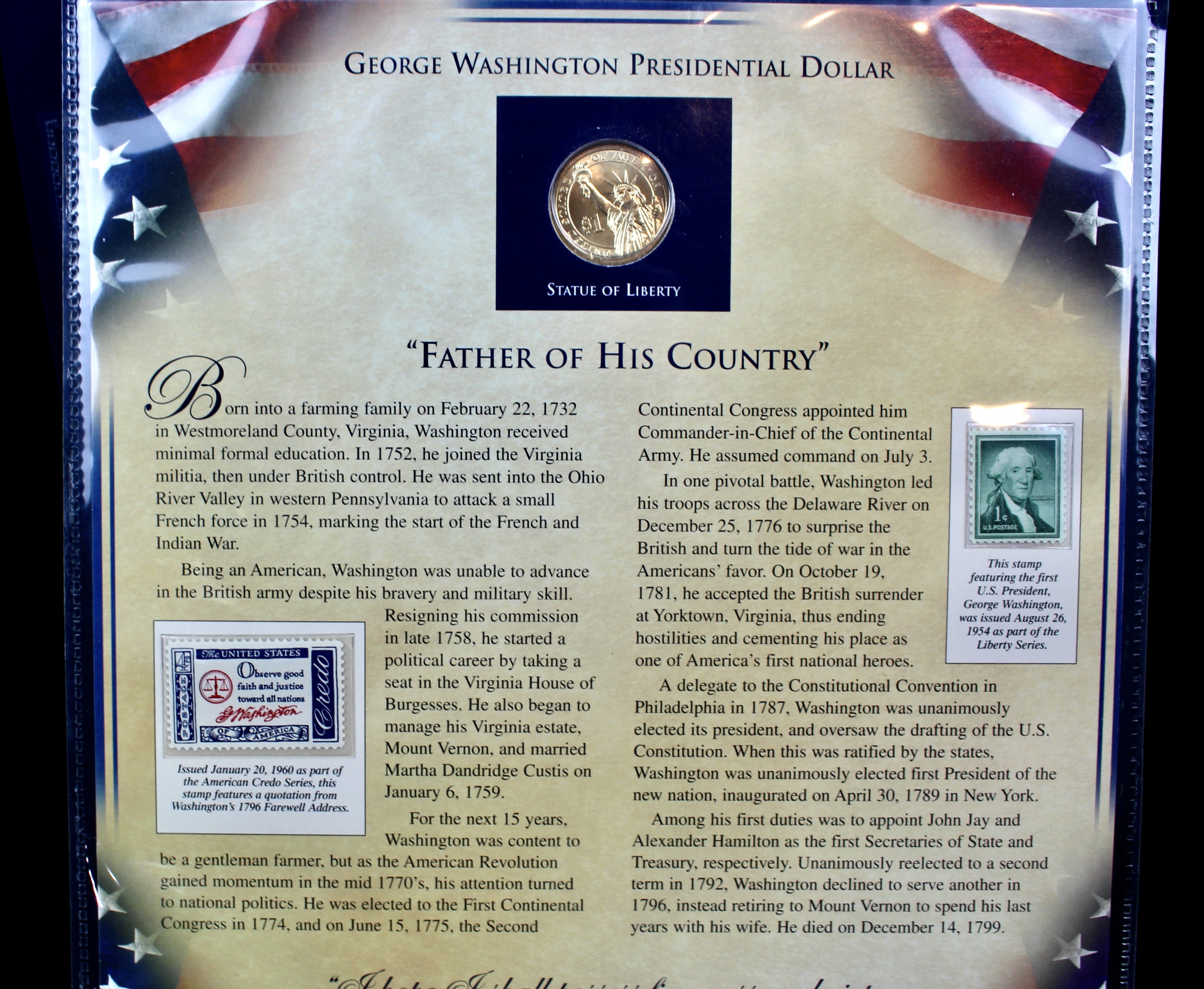 Thirty-Nine Different U.S. Presidential Dollars and Related Stamps