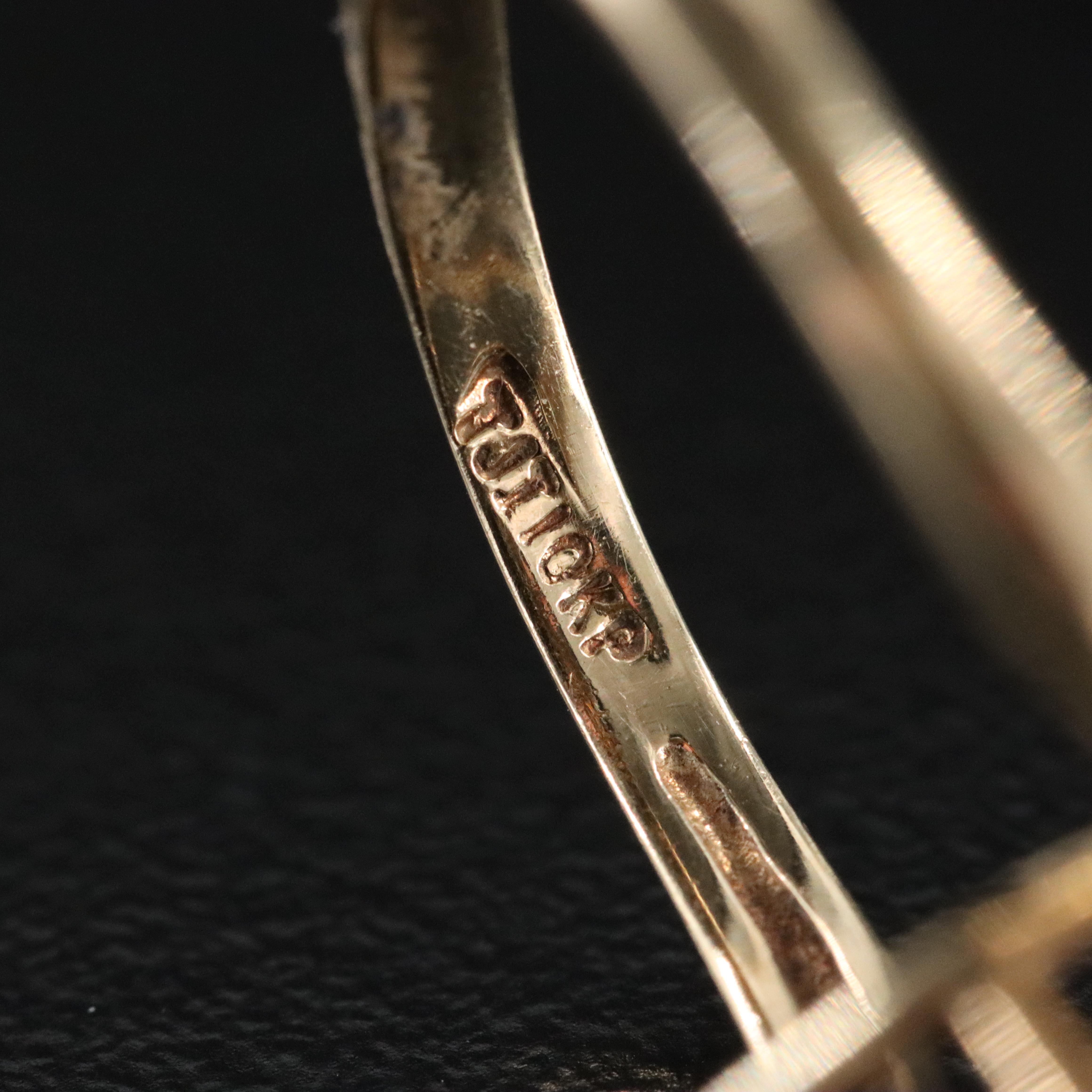 10K Navette Black Onyx and Diamond Ring