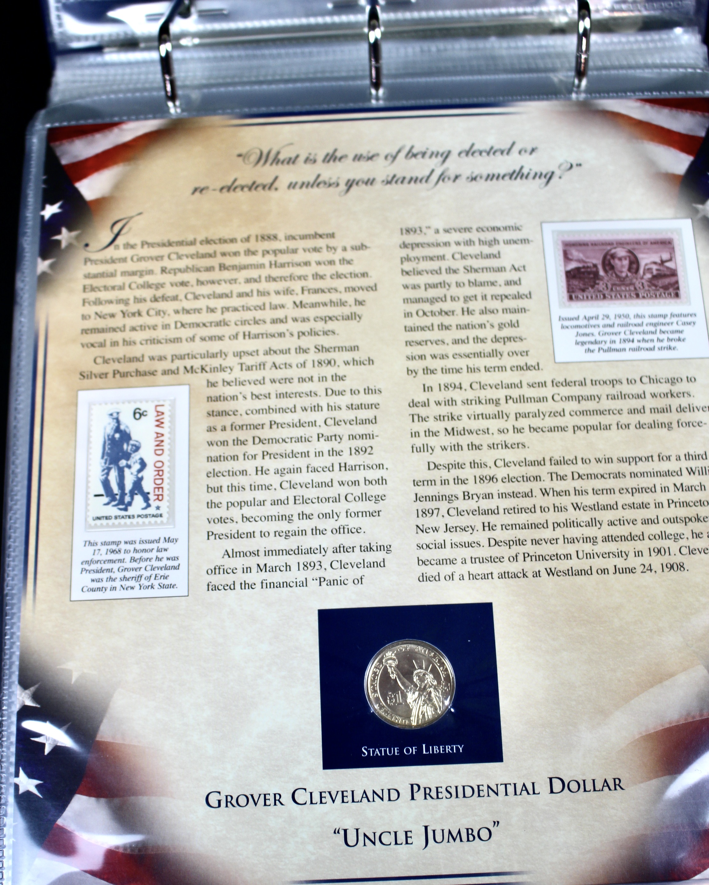 Thirty-Nine Different U.S. Presidential Dollars and Related Stamps