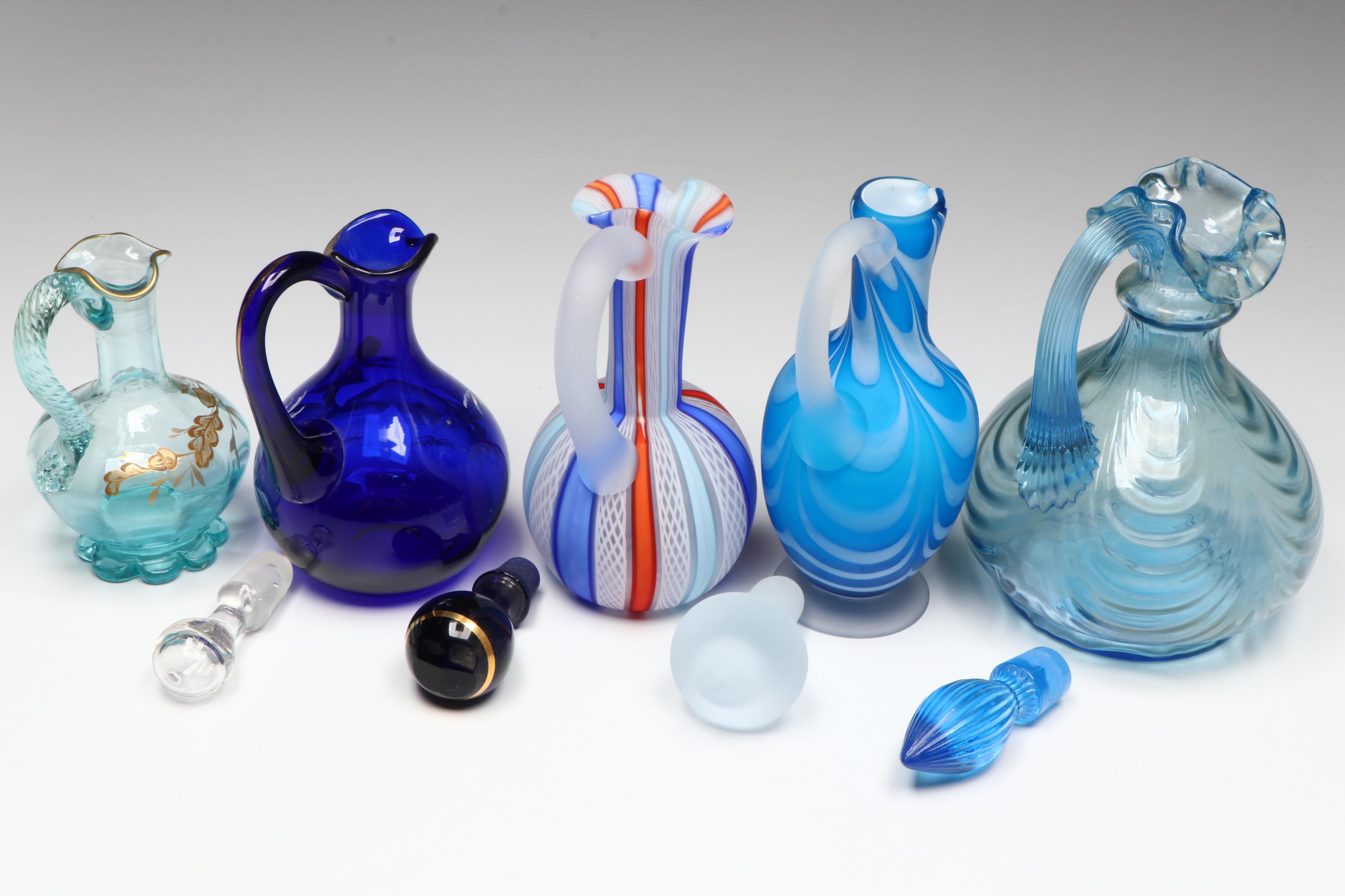 Fenton "Salem" with Mary Gregory and Other Cruets, 20th Century