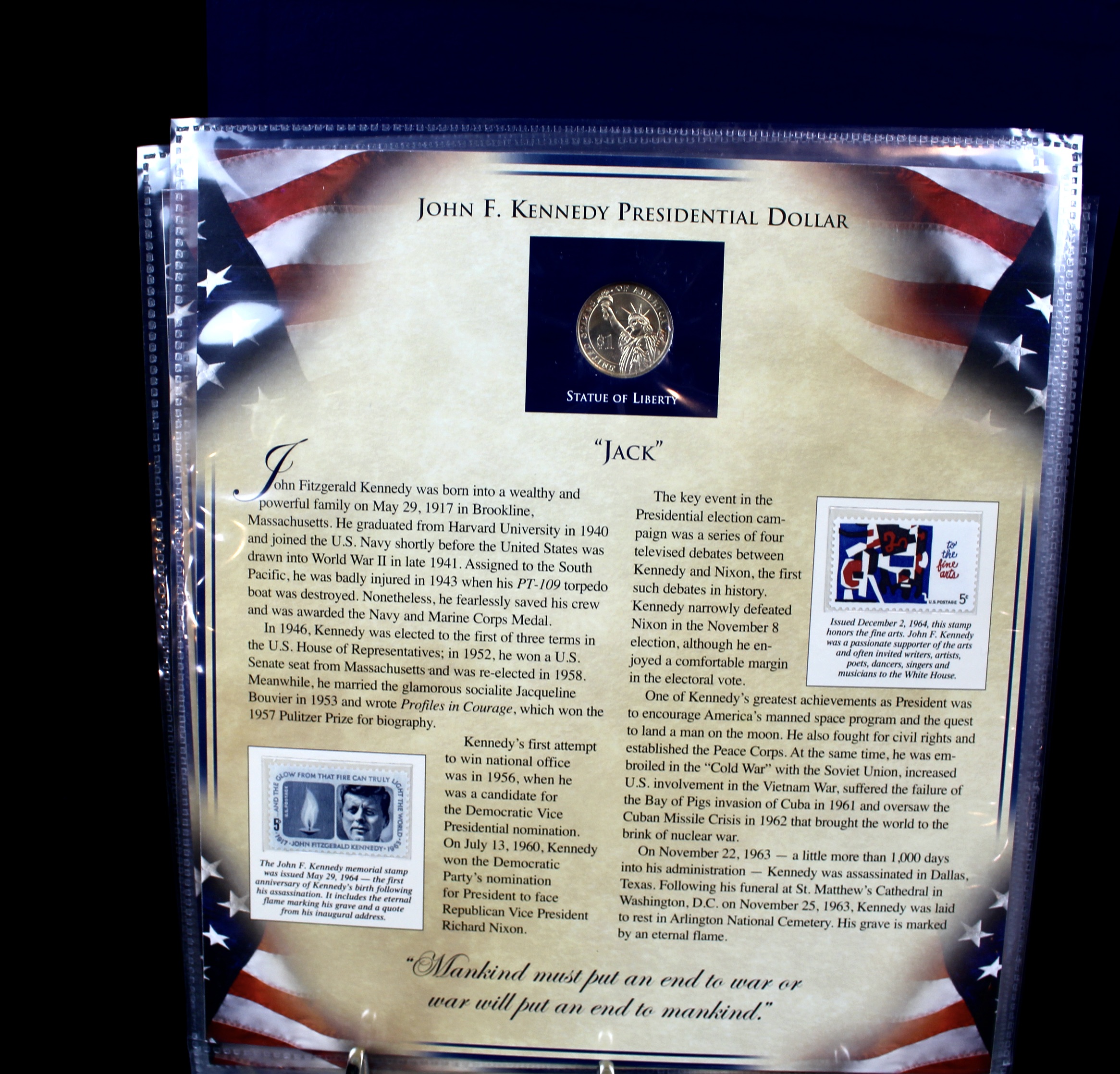 Thirty-Nine Different U.S. Presidential Dollars and Related Stamps