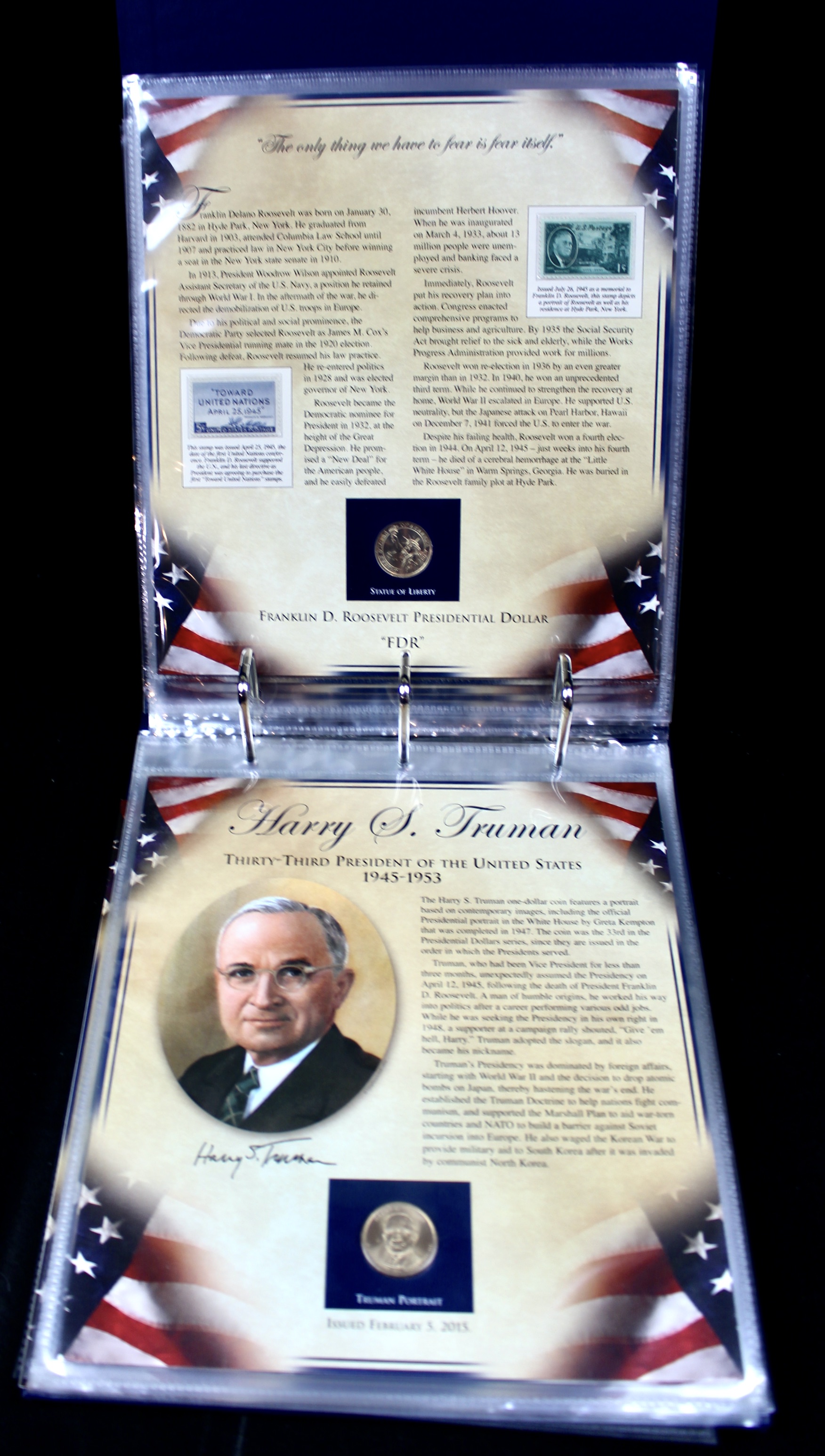 Thirty-Nine Different U.S. Presidential Dollars and Related Stamps