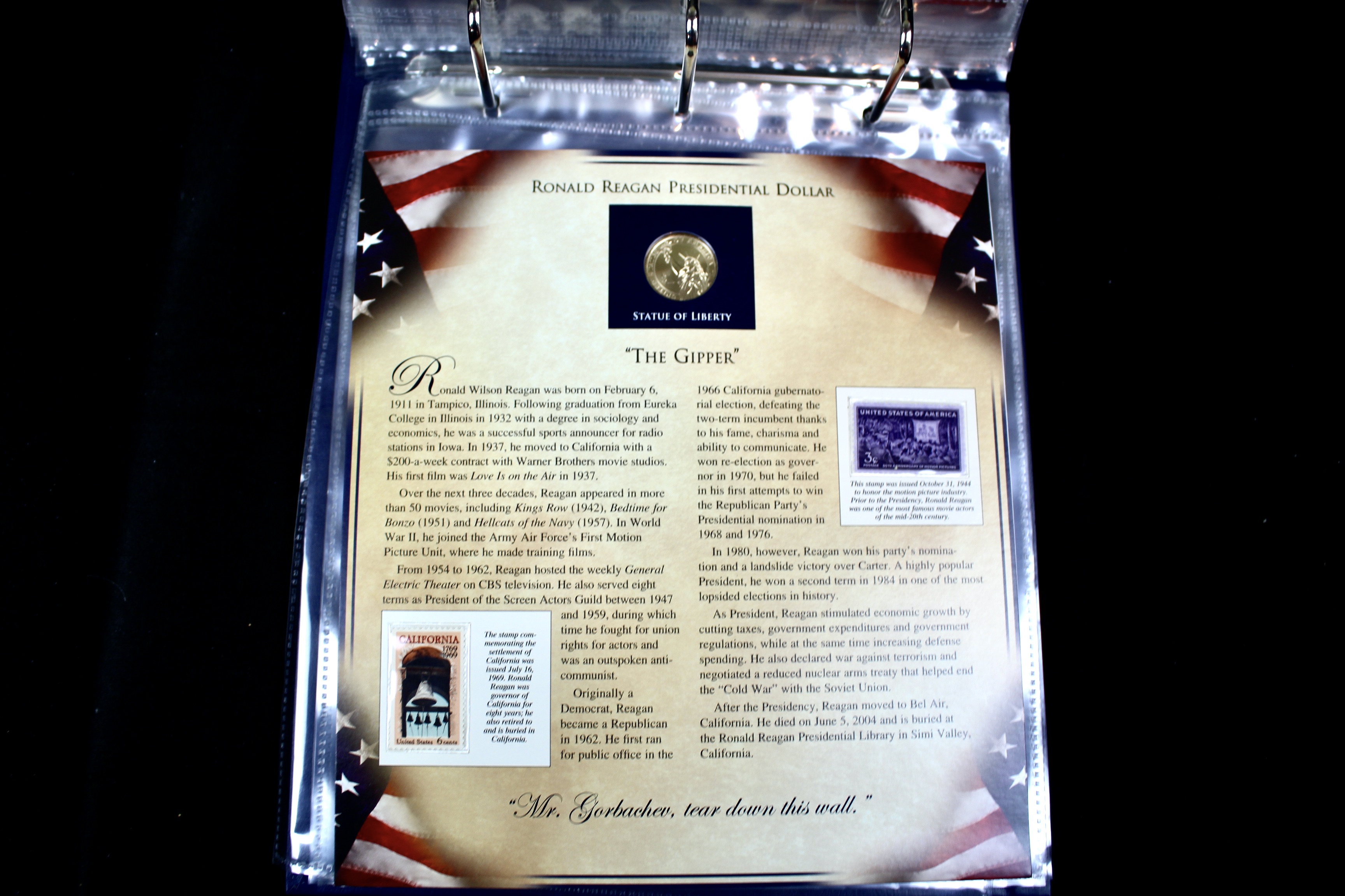 Thirty-Nine Different U.S. Presidential Dollars and Related Stamps