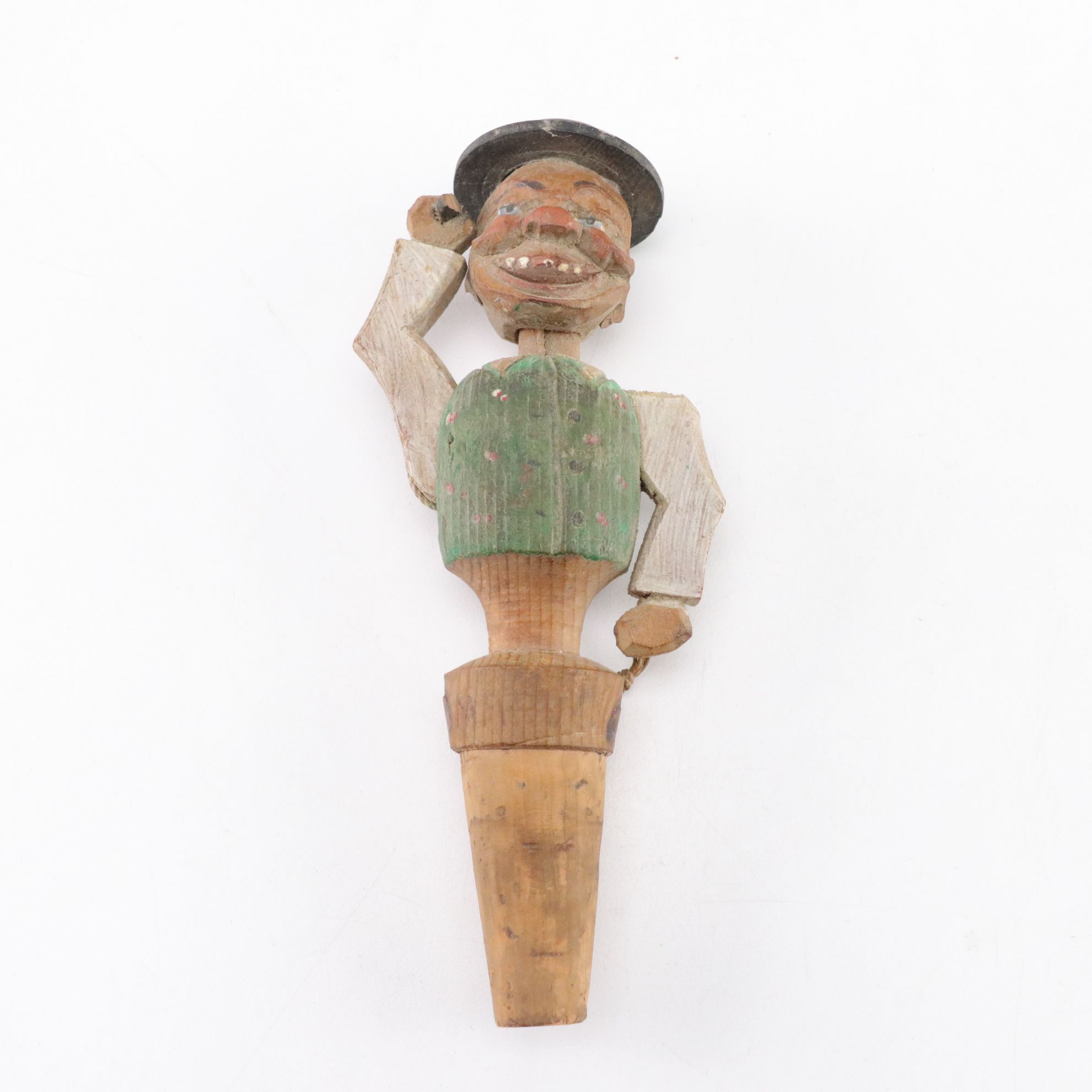 Vintage Paper Mache Cat, Dentist Doll & Animated Wine Stopper