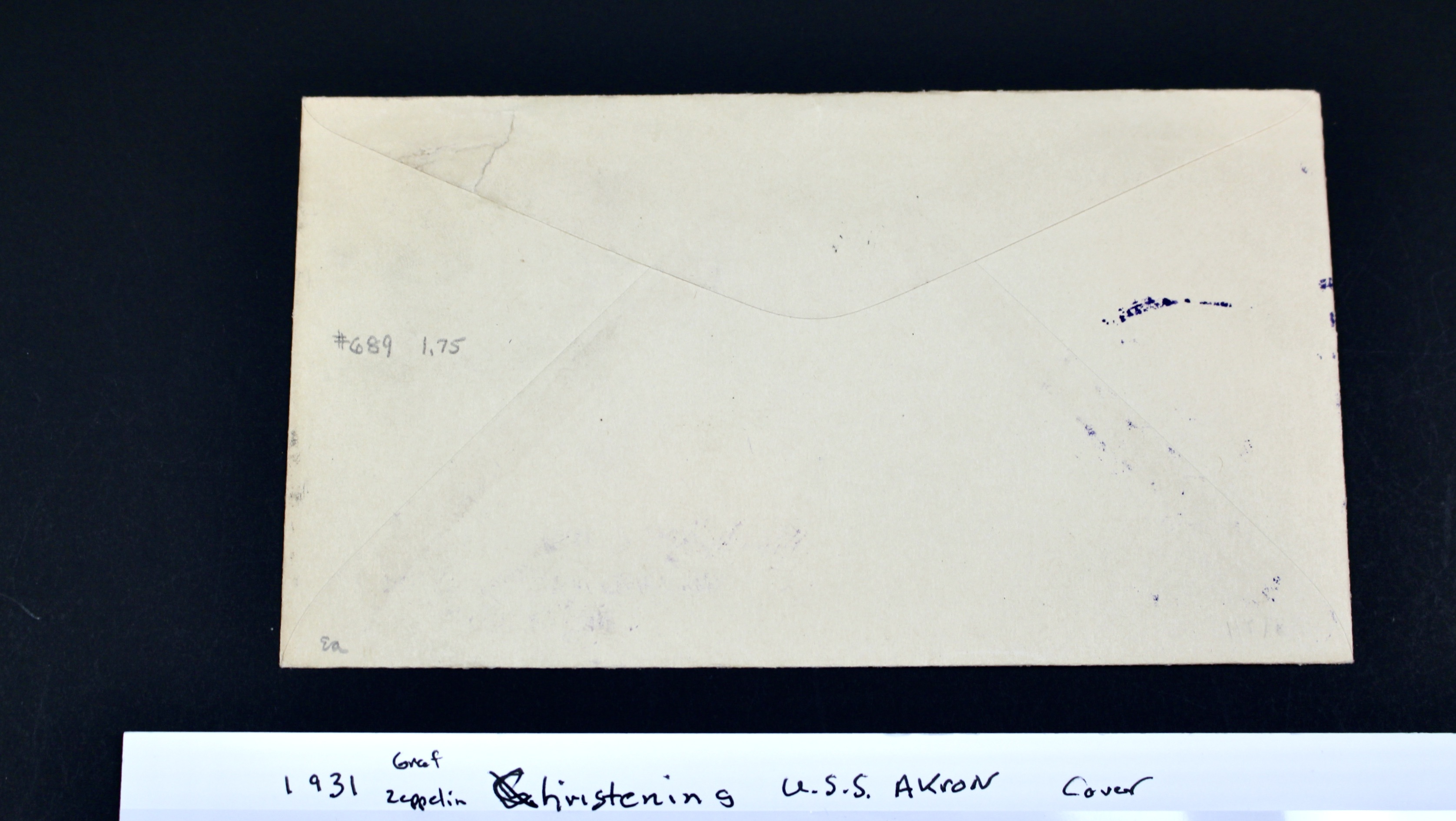 1931 Graf Zeppelin Postal Cover, Christening of U.S.S. Akron