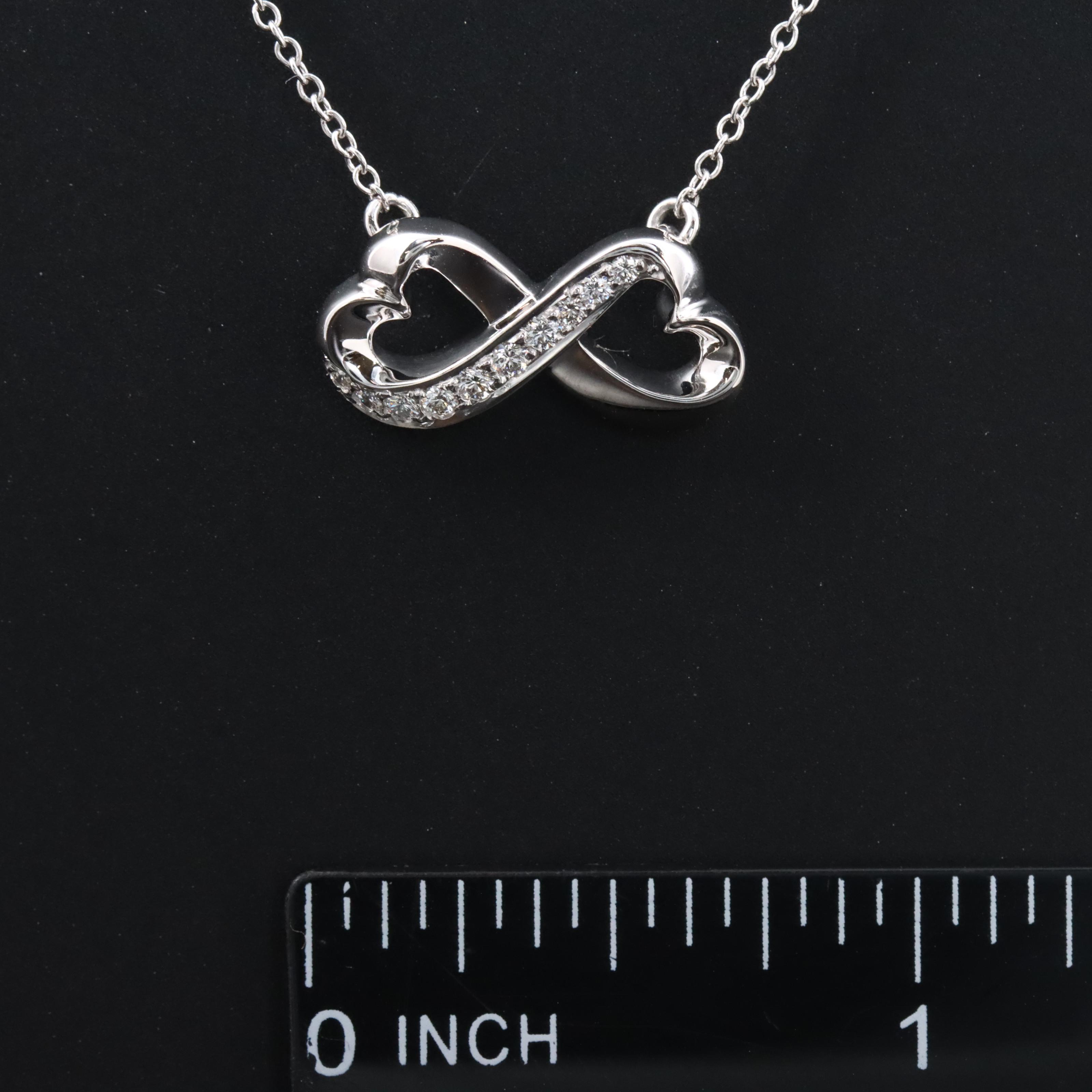 Paloma Picasso for Tiffany & Co. 18K Diamond Loving Heart Infinity Necklace