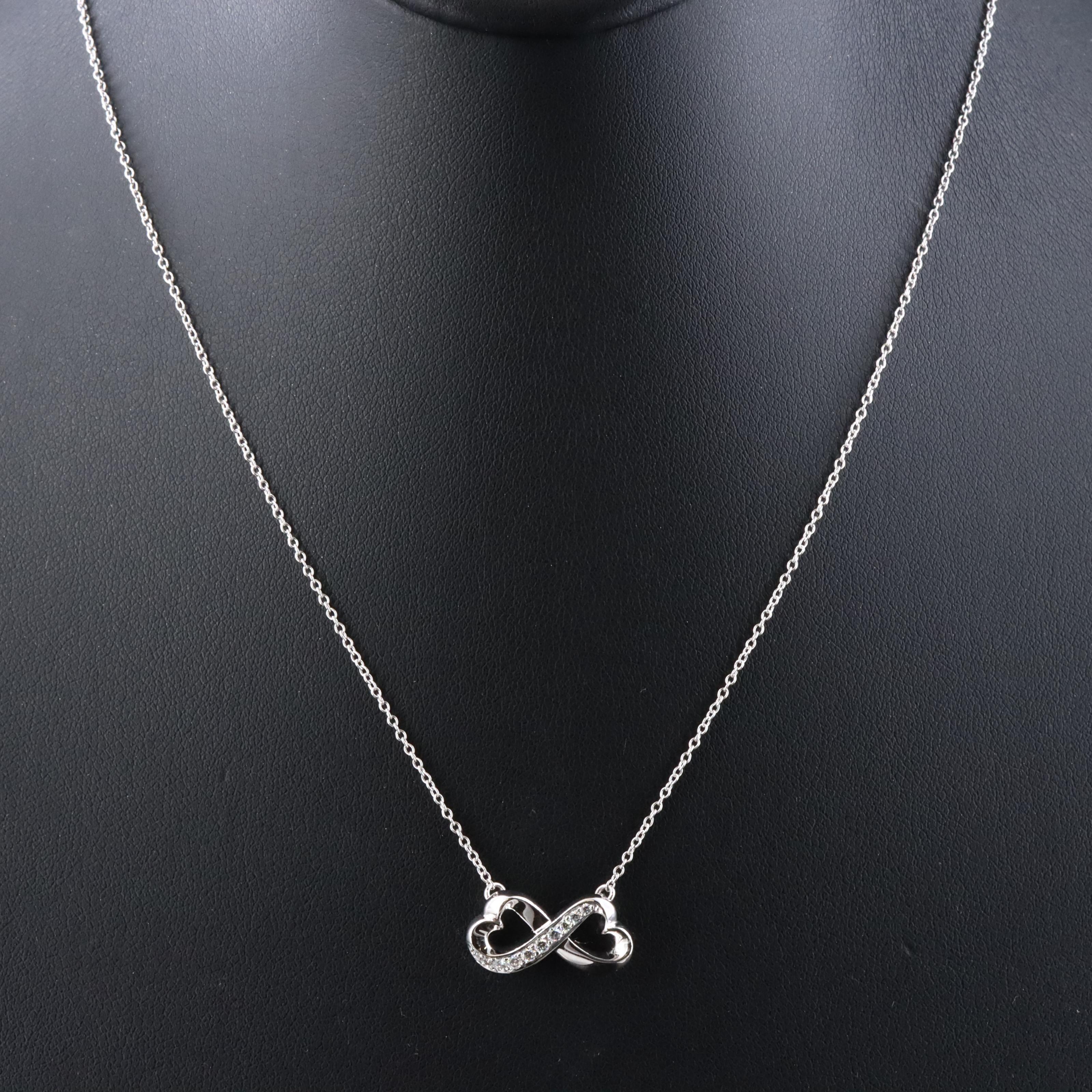 Paloma Picasso for Tiffany & Co. 18K Diamond Loving Heart Infinity Necklace