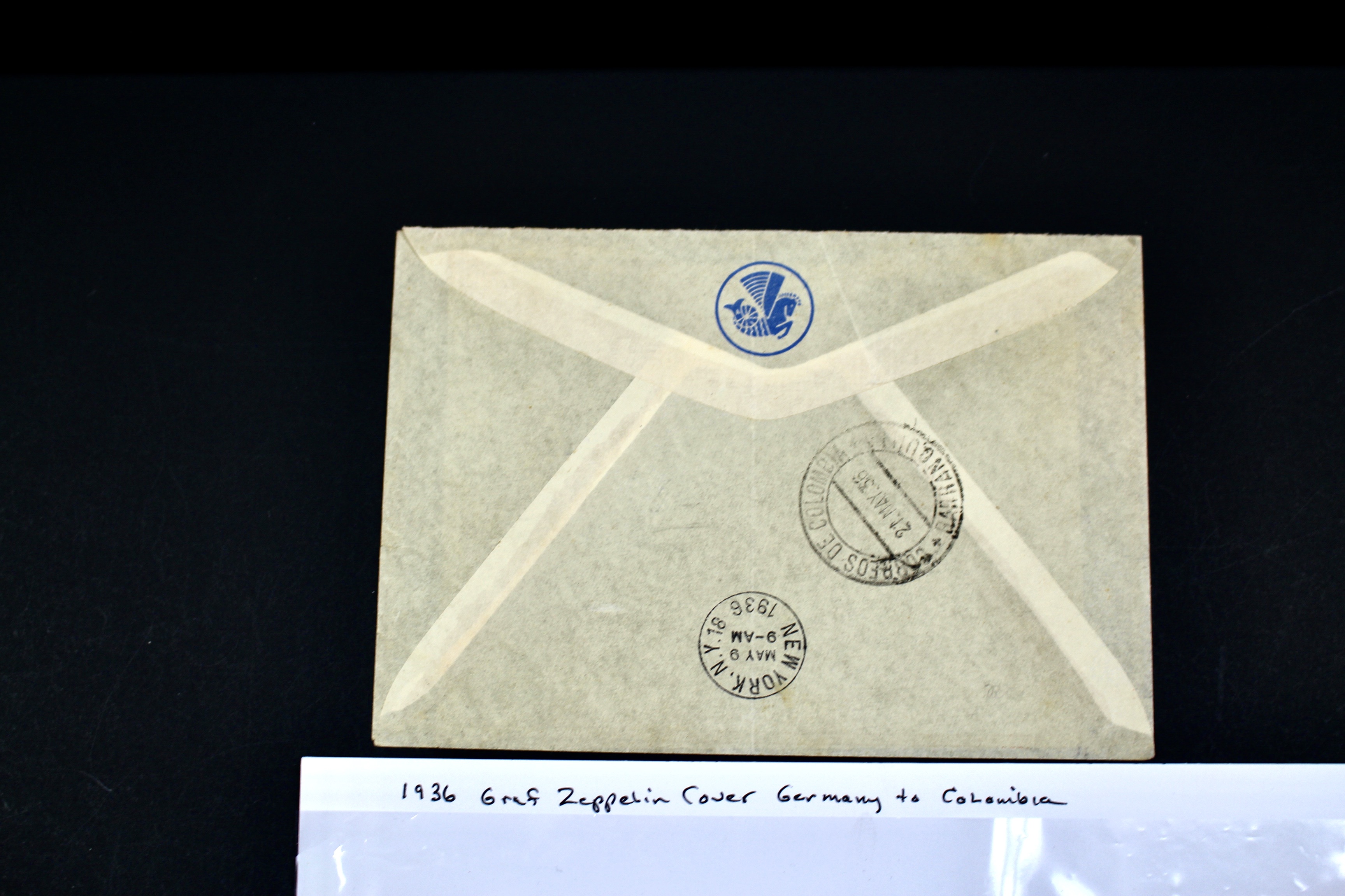 1936 Graf Zeppelin Postal Cover, Germany to Colombia