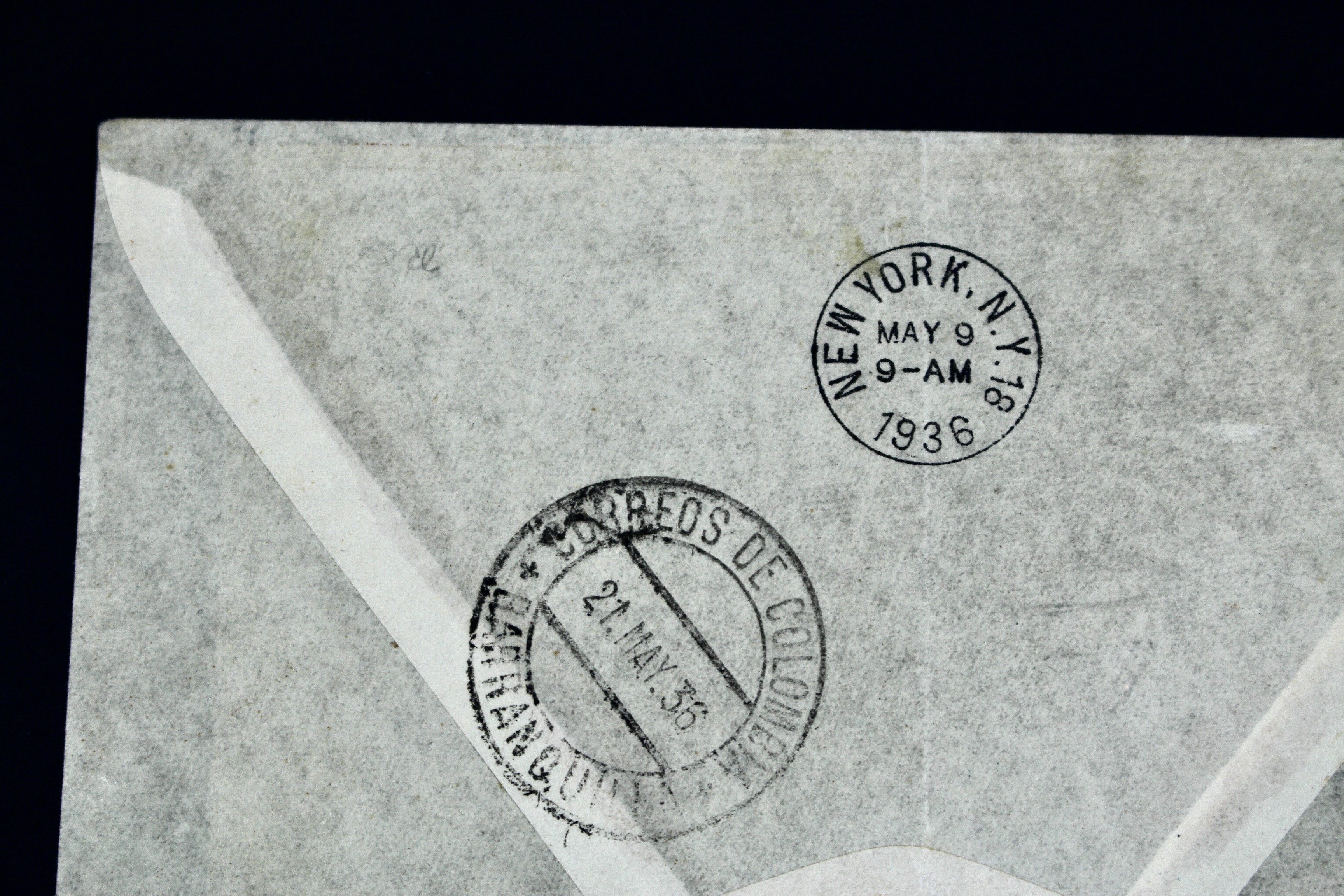 1936 Graf Zeppelin Postal Cover, Germany to Colombia