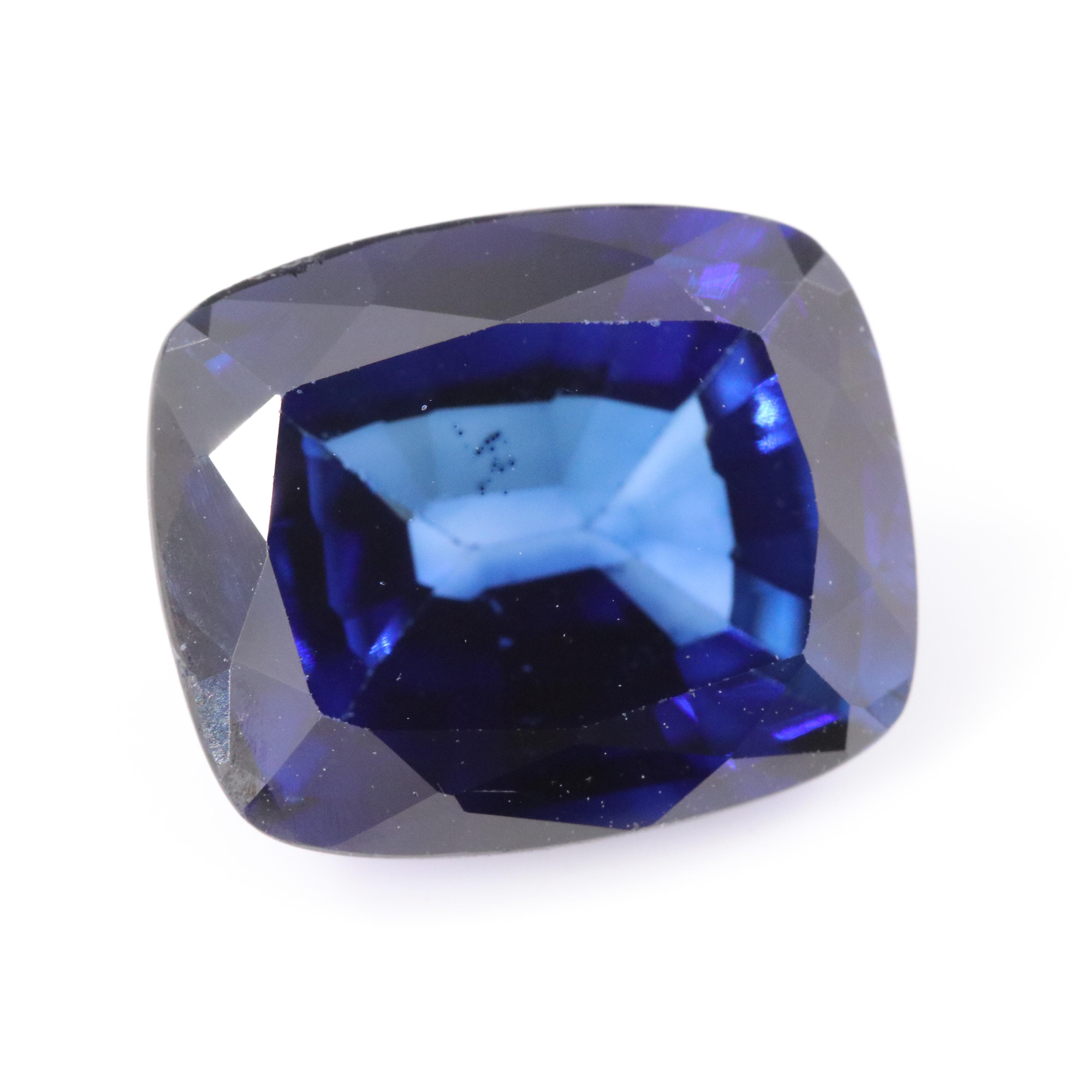 Loose 7.04 CT Lab Grown Sapphire