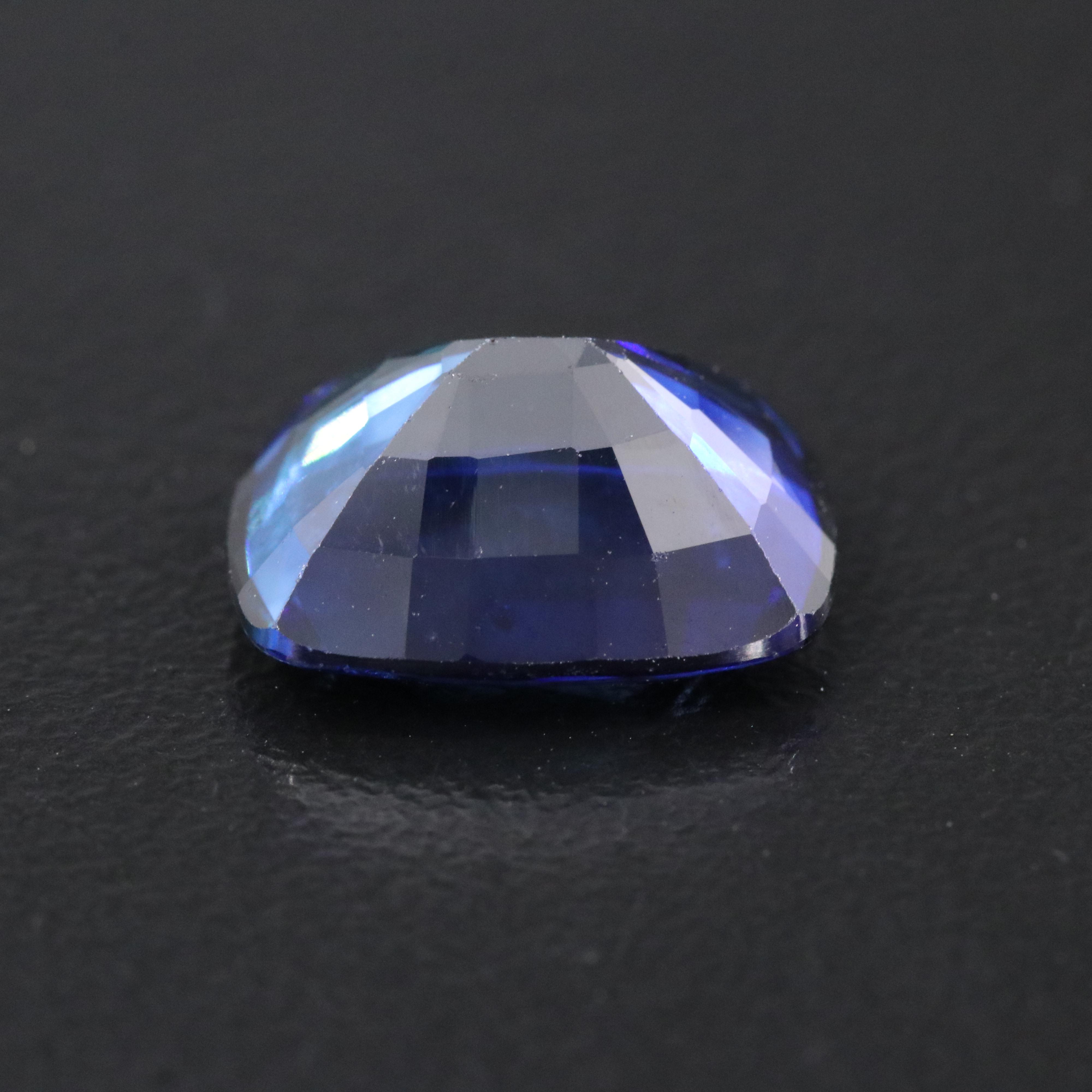 Loose 7.04 CT Lab Grown Sapphire