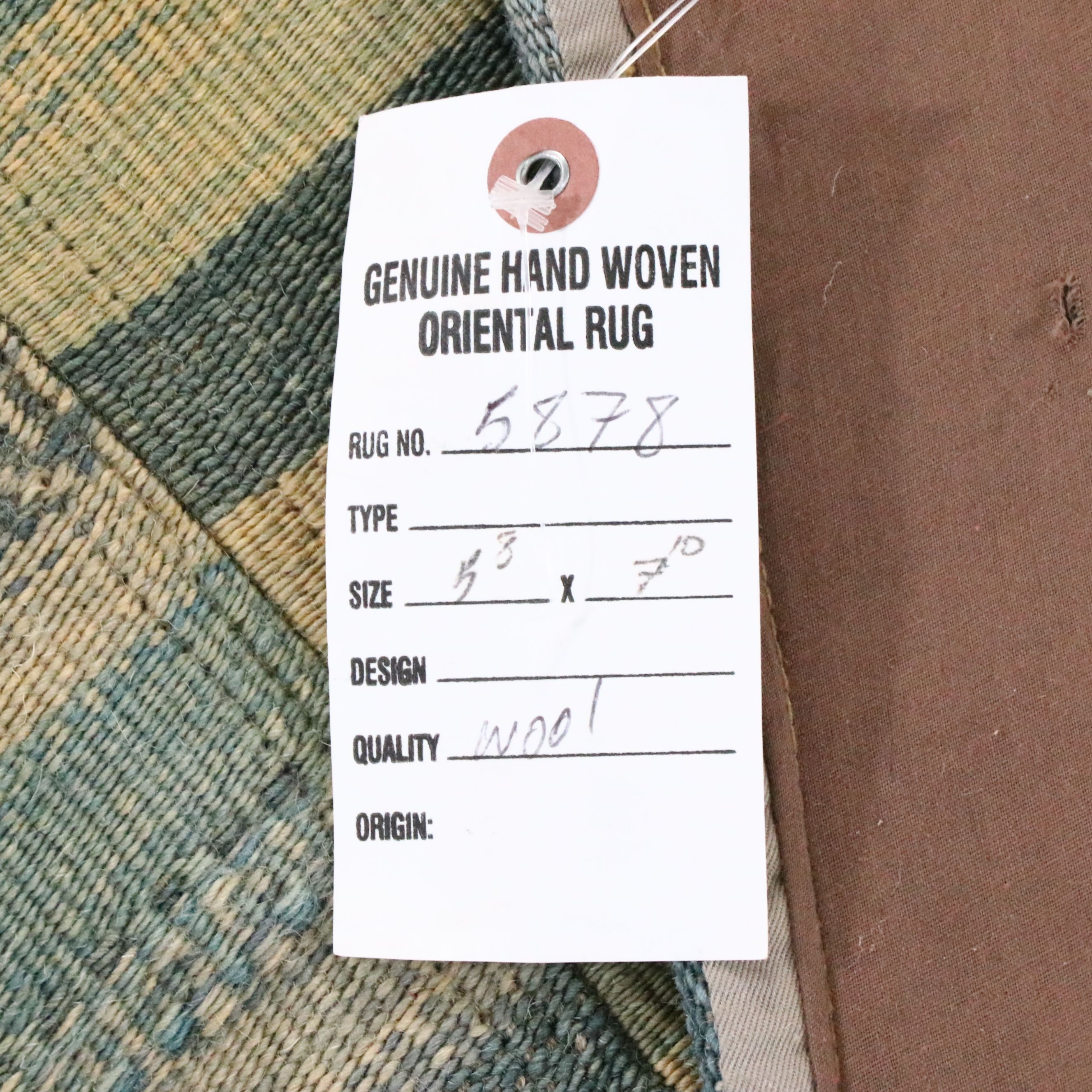 5'9 x 7'10 Handwoven Stitched-Panel Flatweave Area Rug