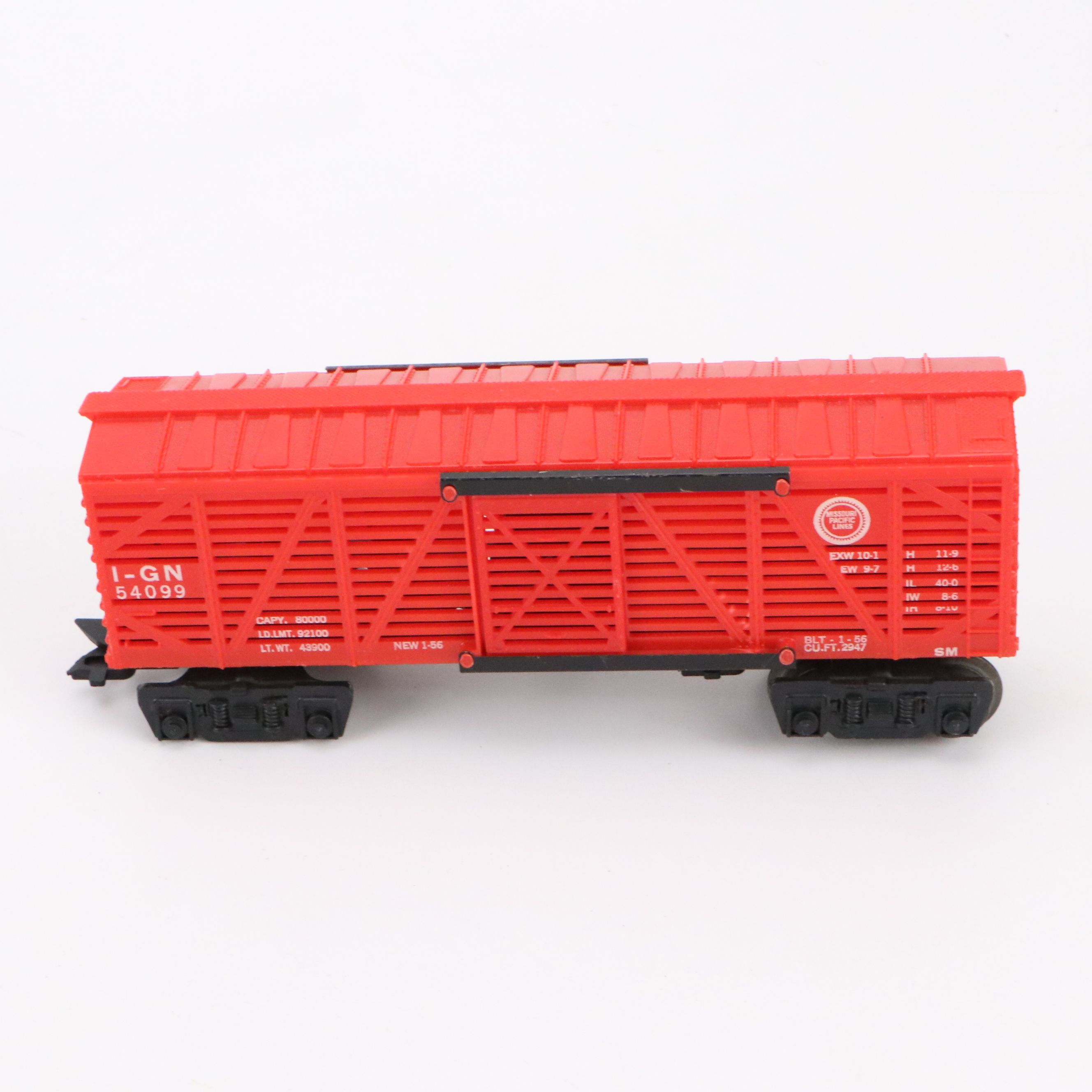 Marx Union Pacific Metal Diesel Switcher with Other O Scale Boxcars and Track