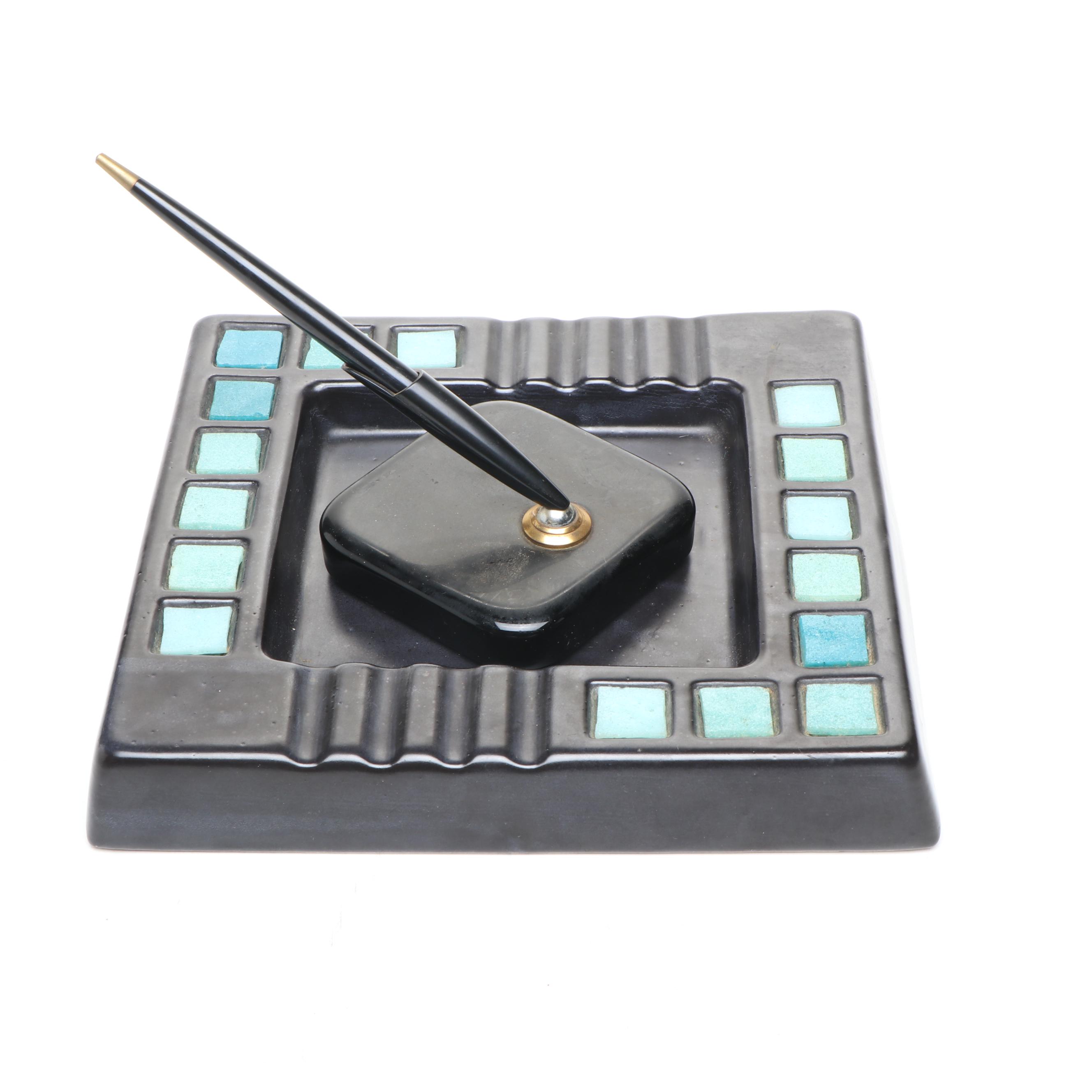 Sheaffer & Cross Chrome Ballpoint Pens and Pencils, Parker Spherix with Ashtray