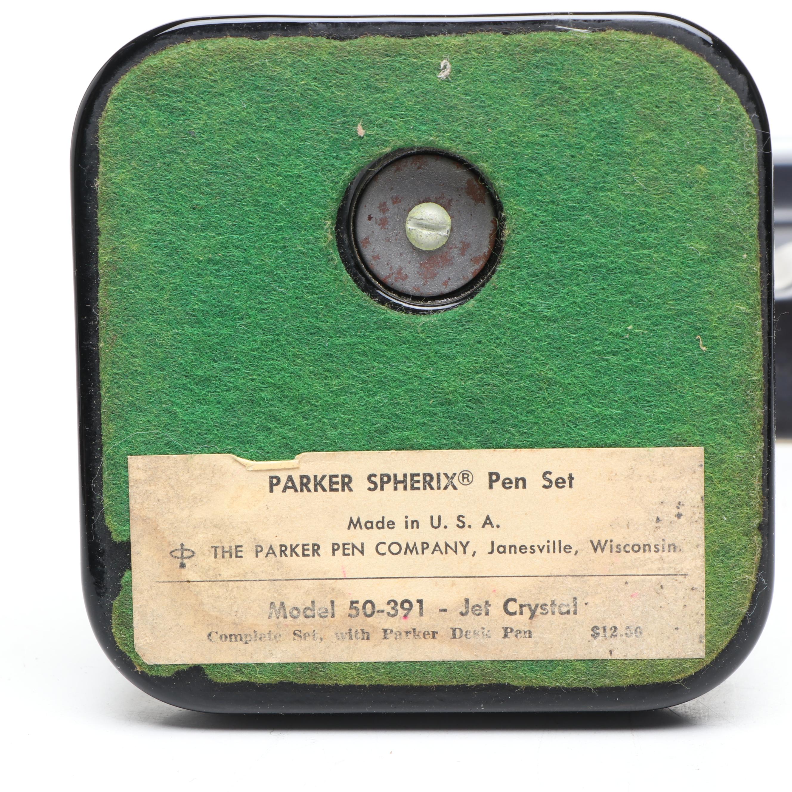 Sheaffer & Cross Chrome Ballpoint Pens and Pencils, Parker Spherix with Ashtray