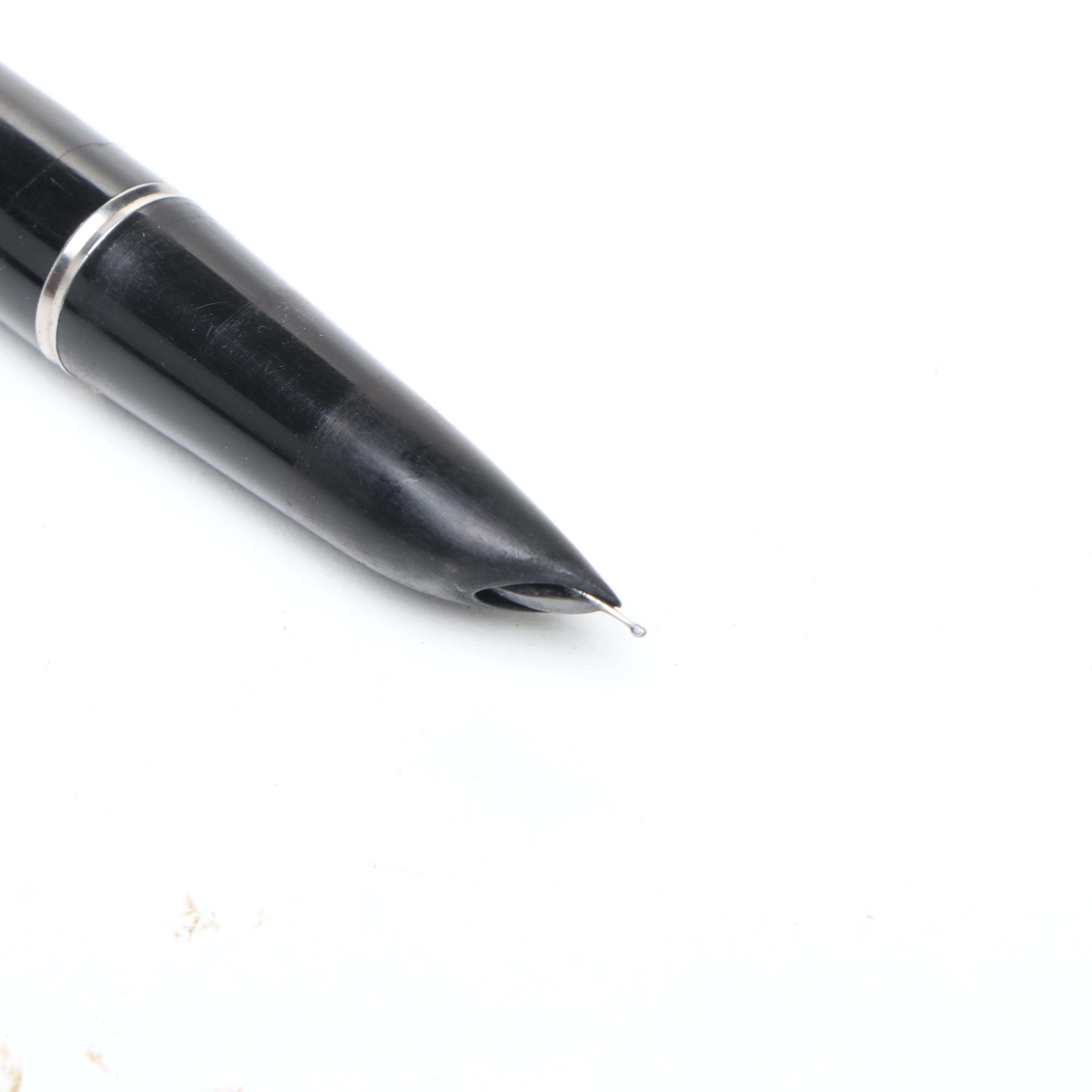 Sheaffer & Cross Chrome Ballpoint Pens and Pencils, Parker Spherix with Ashtray