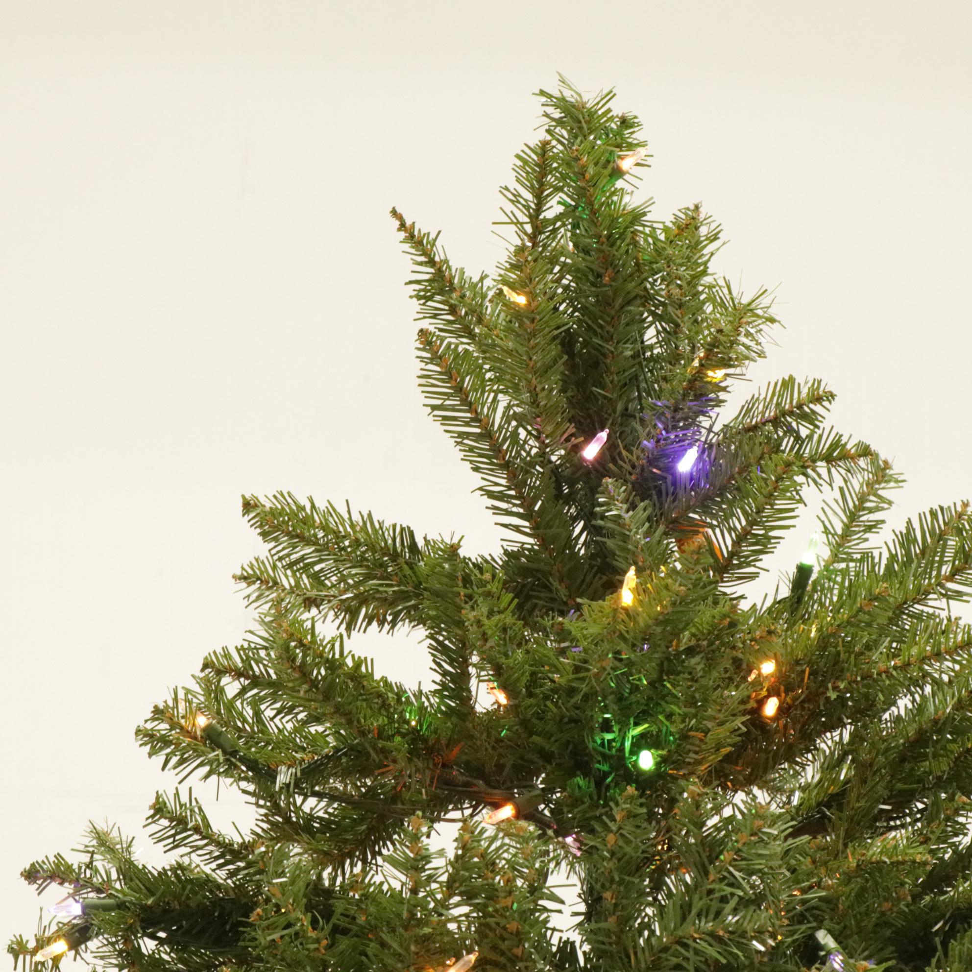 10' Pre-Lit Artificial Christmas Tree with Multicolor Lights