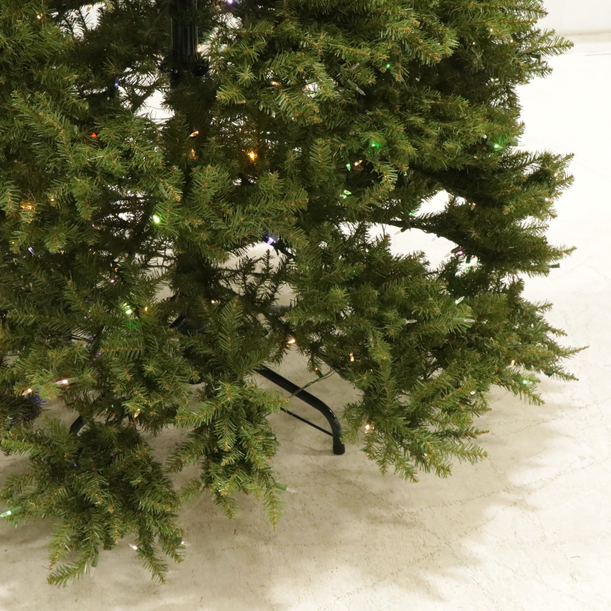 10' Pre-Lit Artificial Christmas Tree with Multicolor Lights