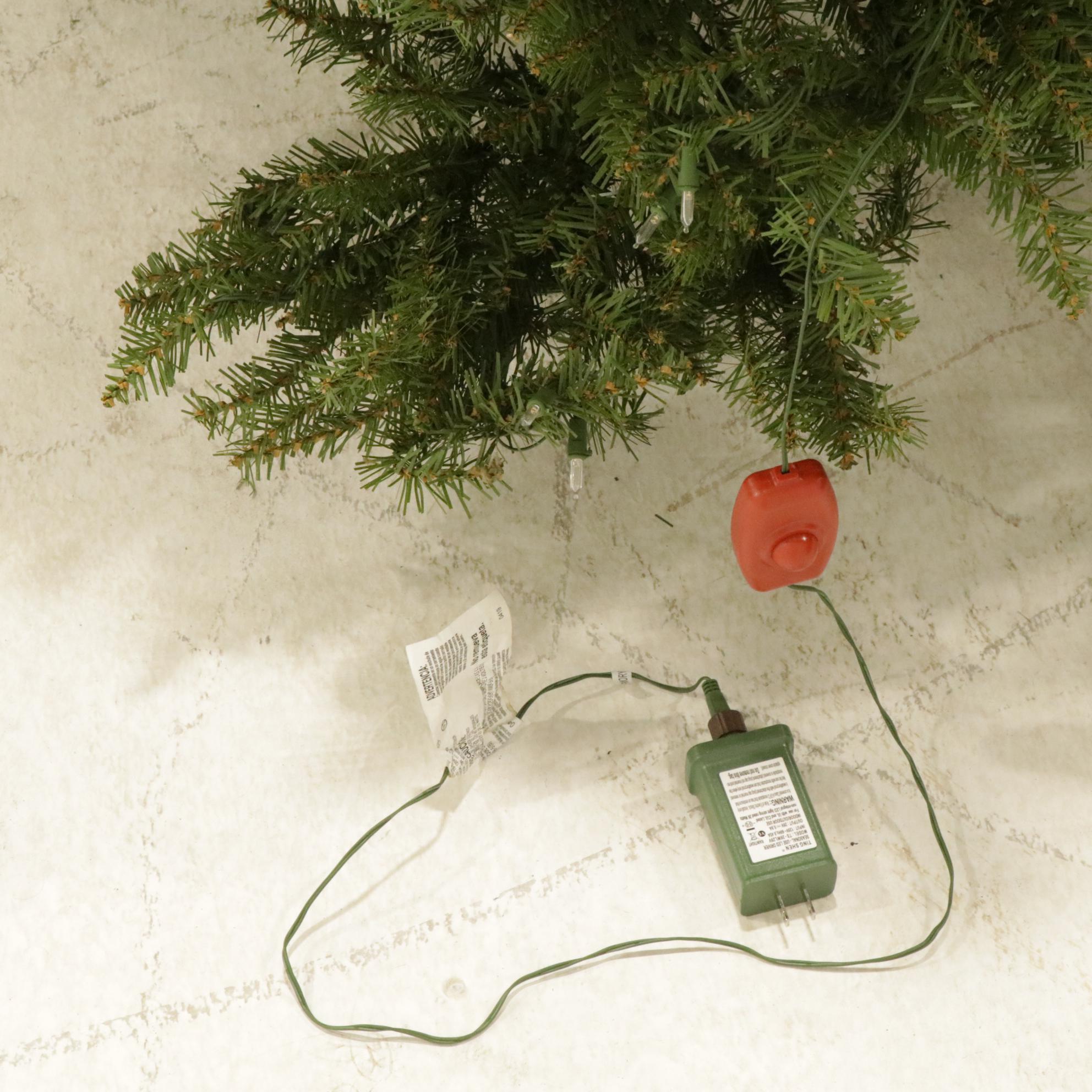 10' Pre-Lit Artificial Christmas Tree with Multicolor Lights