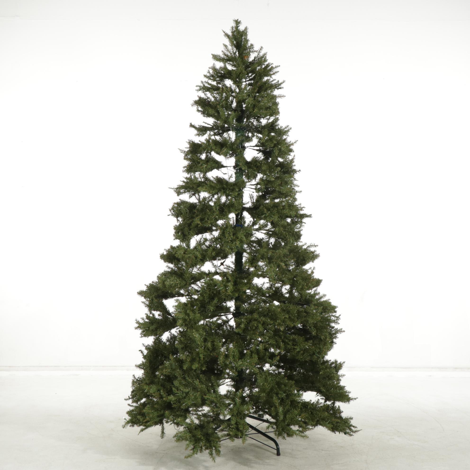 10' Pre-Lit Artificial Christmas Tree with Multicolor Lights