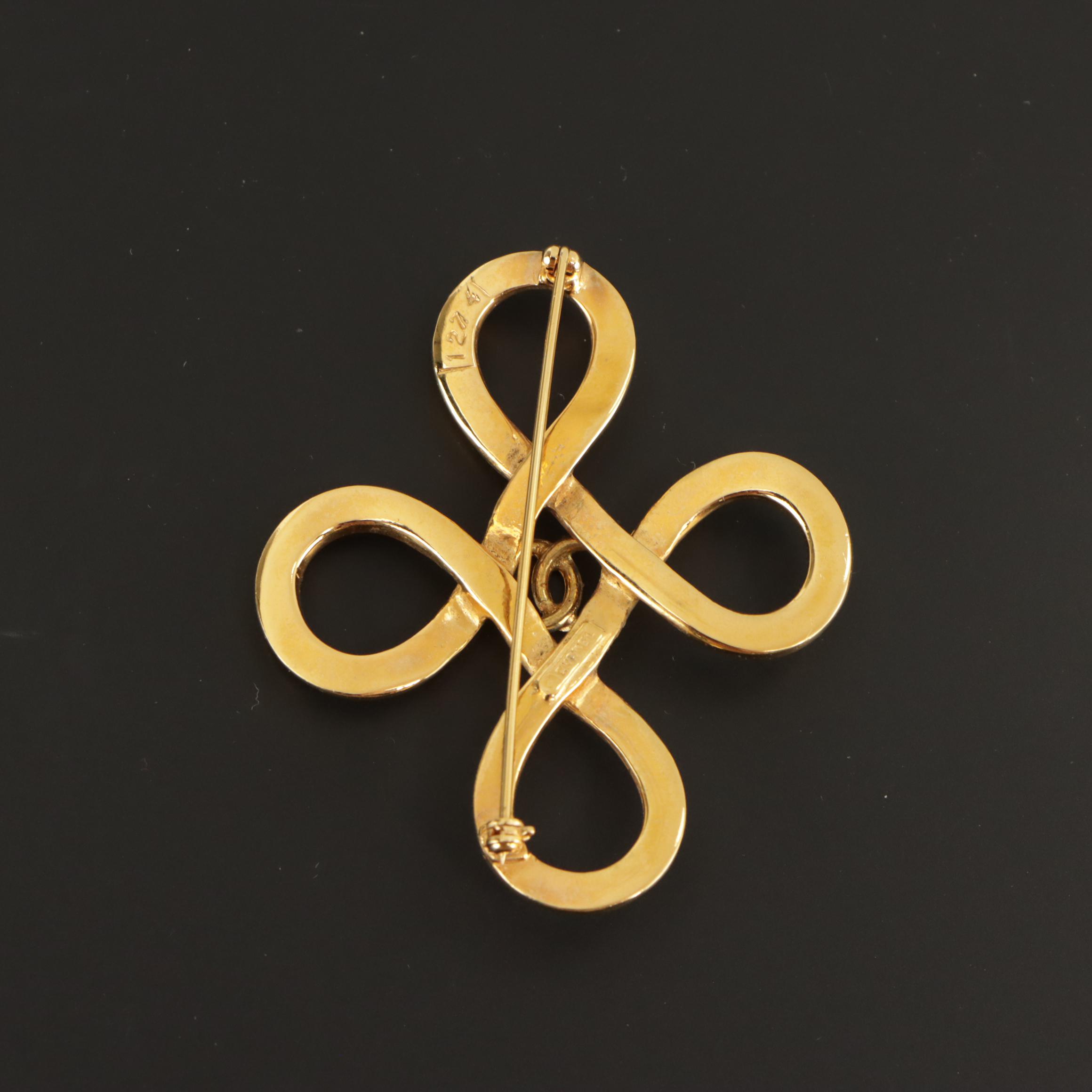 Chanel CC Celtic Knot Brooch Pin